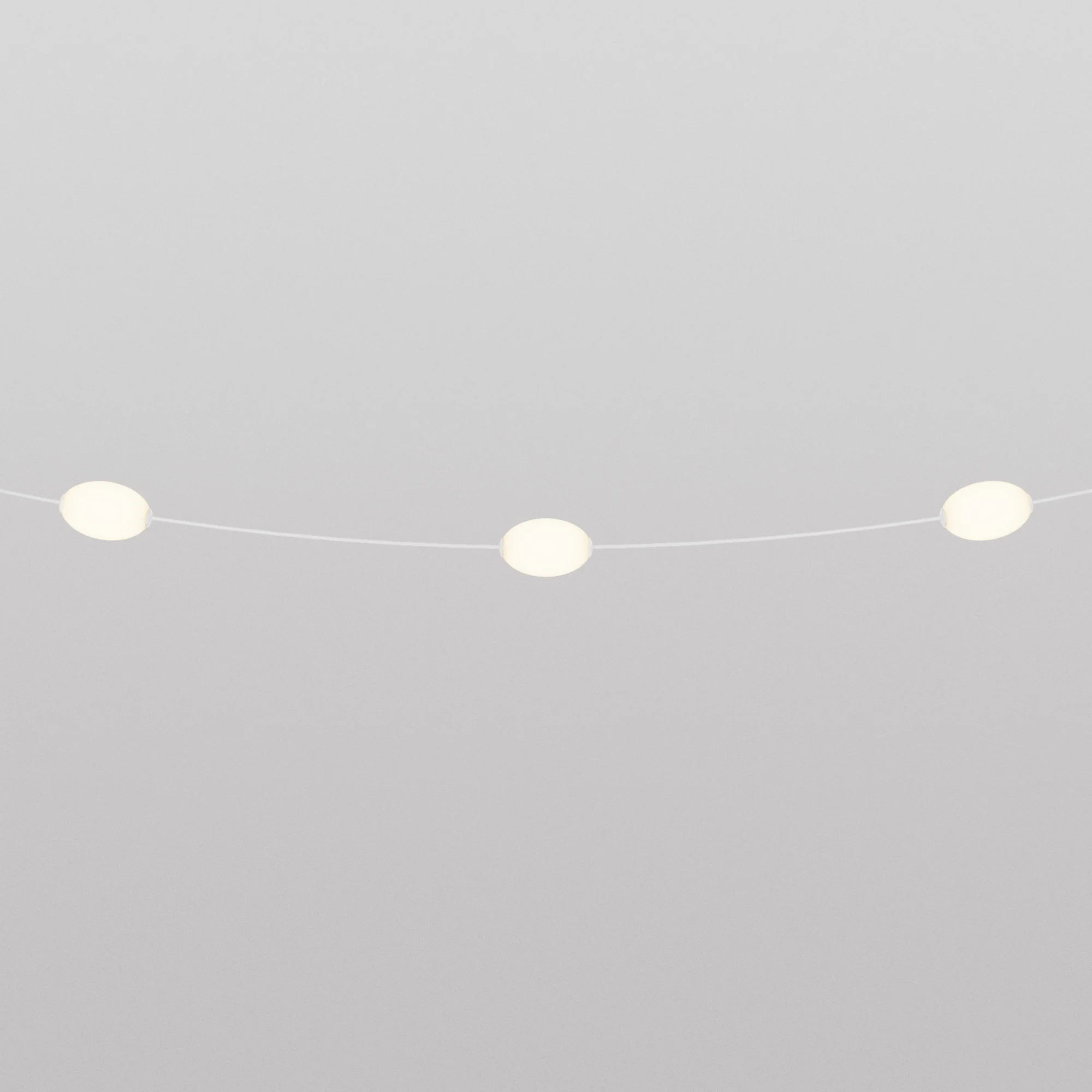 3-light outdoor String Light IP67 White Sand with UK plug - Marina3