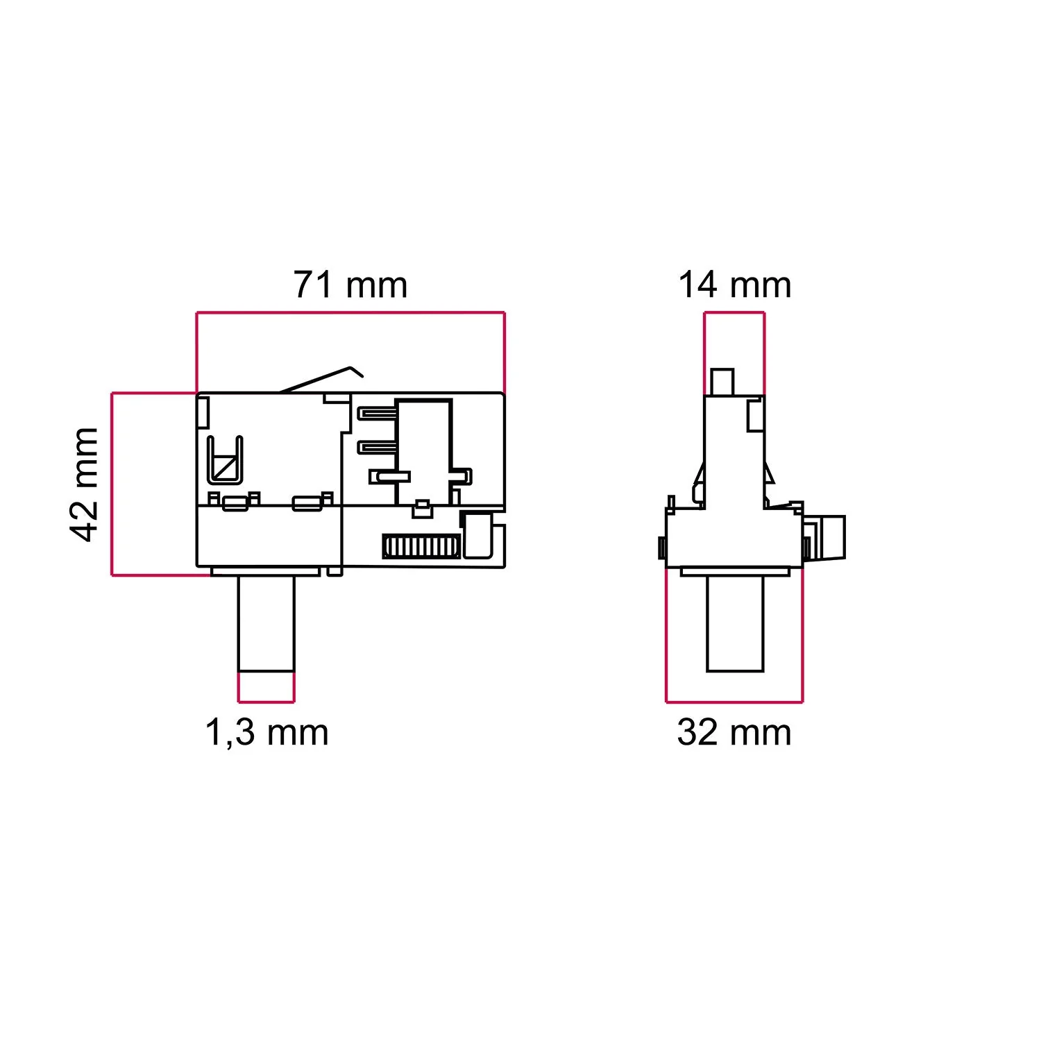 Black Powergear adaptor for three-phase track - for suspension - Image 4