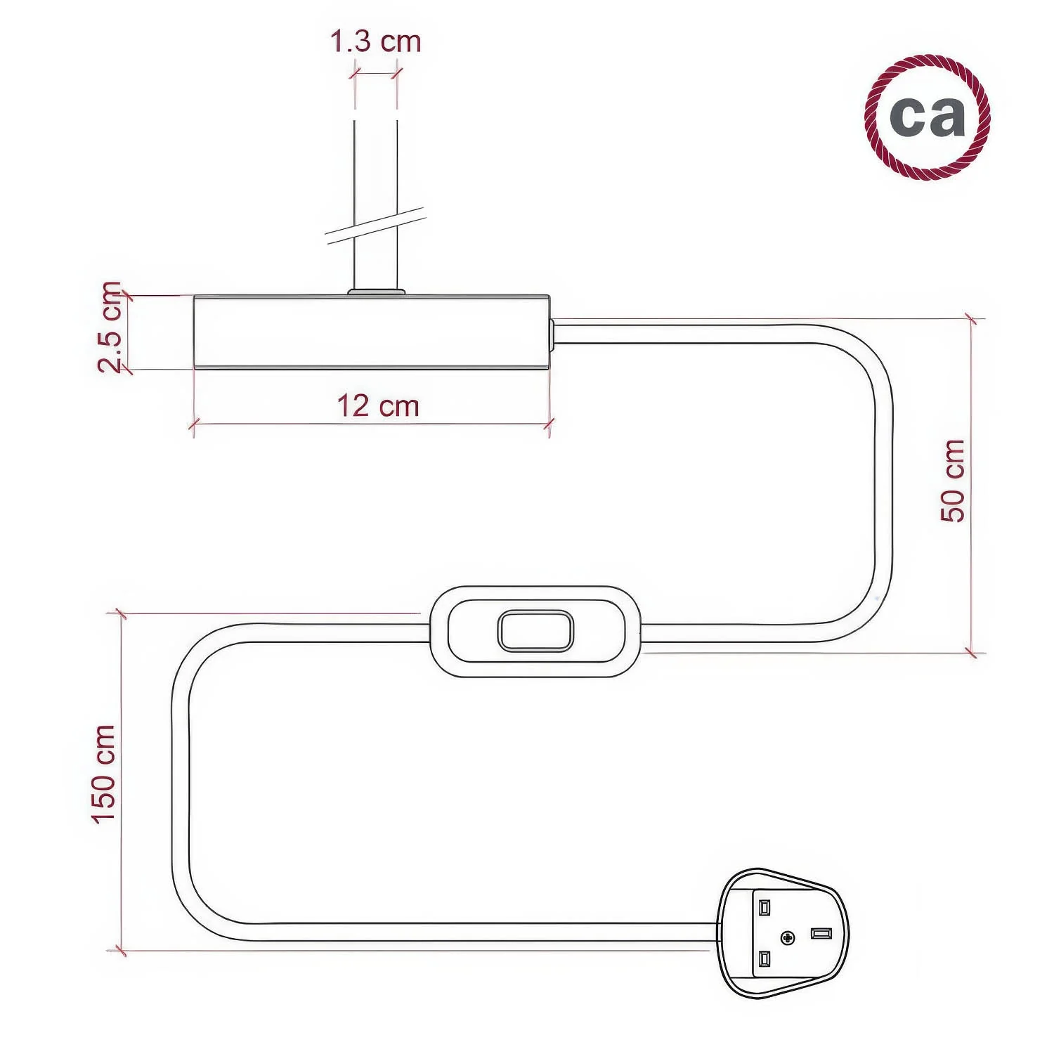 Alzaluce - Metal table lamp with UK plug - Matt black - Image 4