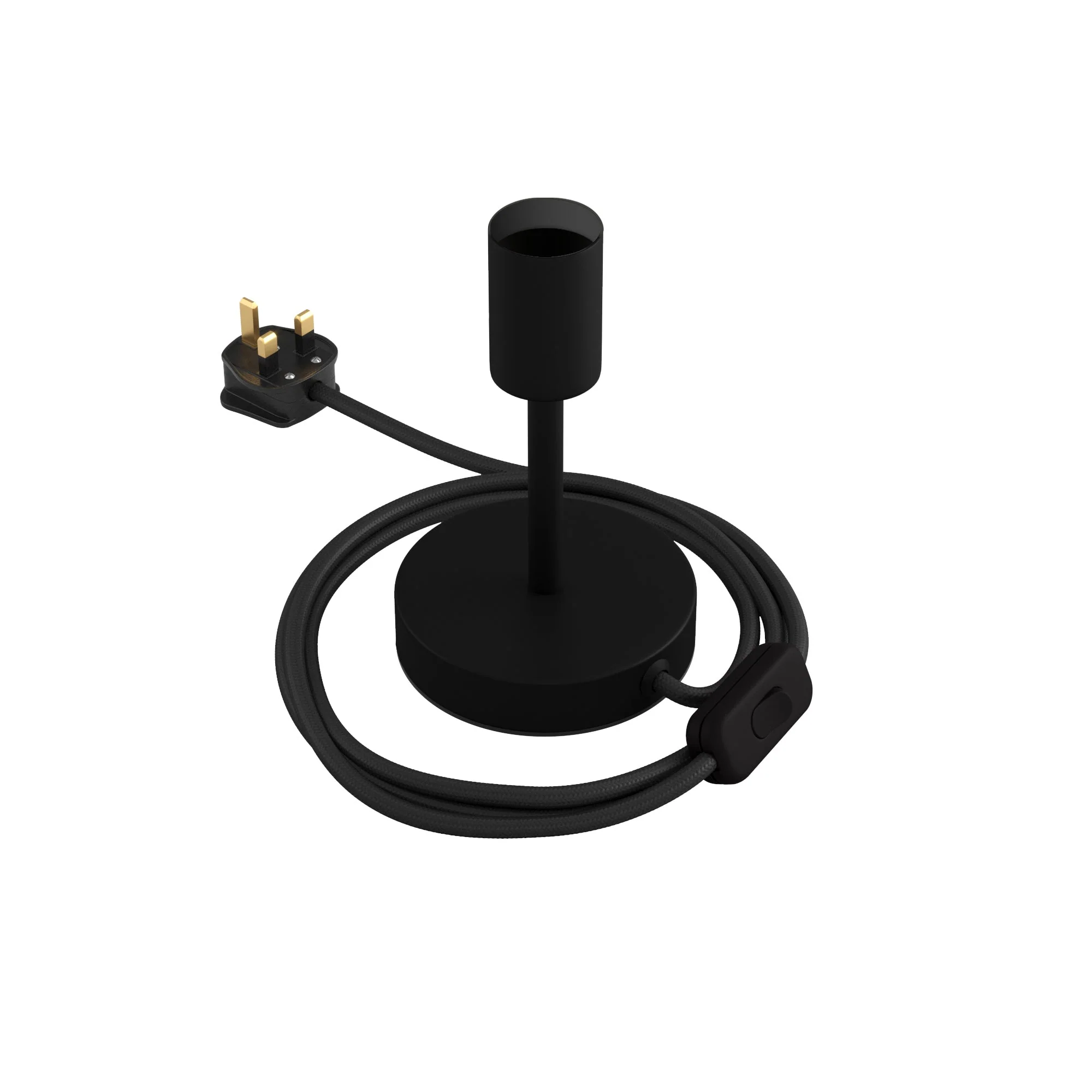 Alzaluce - Metal table lamp with UK plug - Matt black - Image 5