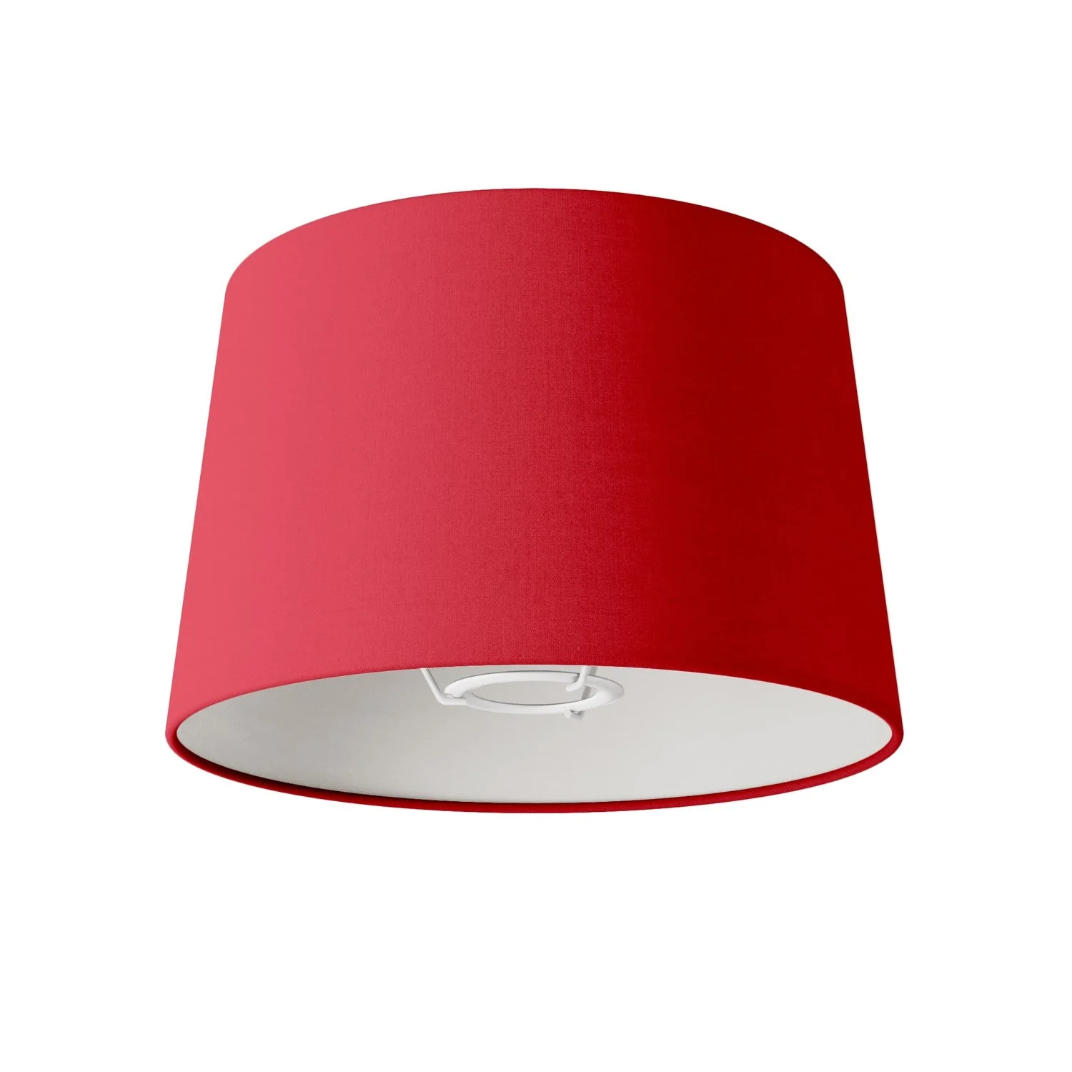 Athena Lampshade with E27 fitting for table or floor lamp - Made in Italy - Red Canvas