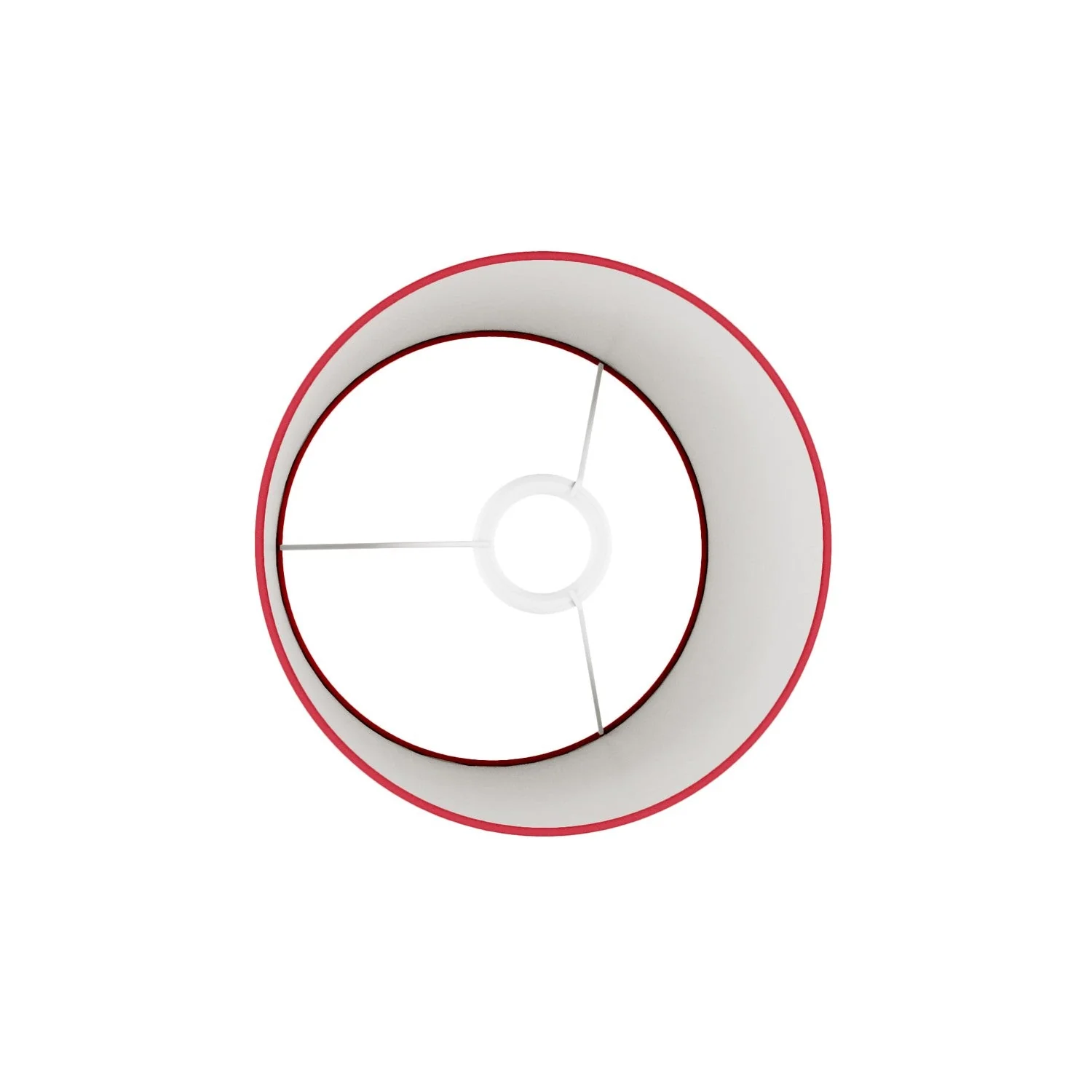 Athena Lampshade with E27 fitting for table or floor lamp - Made in Italy - Red Canvas - Image 3