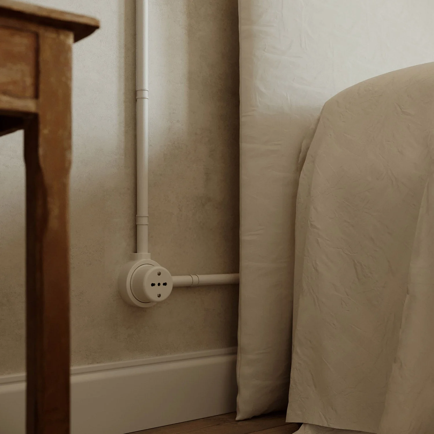 Italian bipasso wall socket kit 10/16A and base for Creative-Tubes in porcelain - White - Image 11