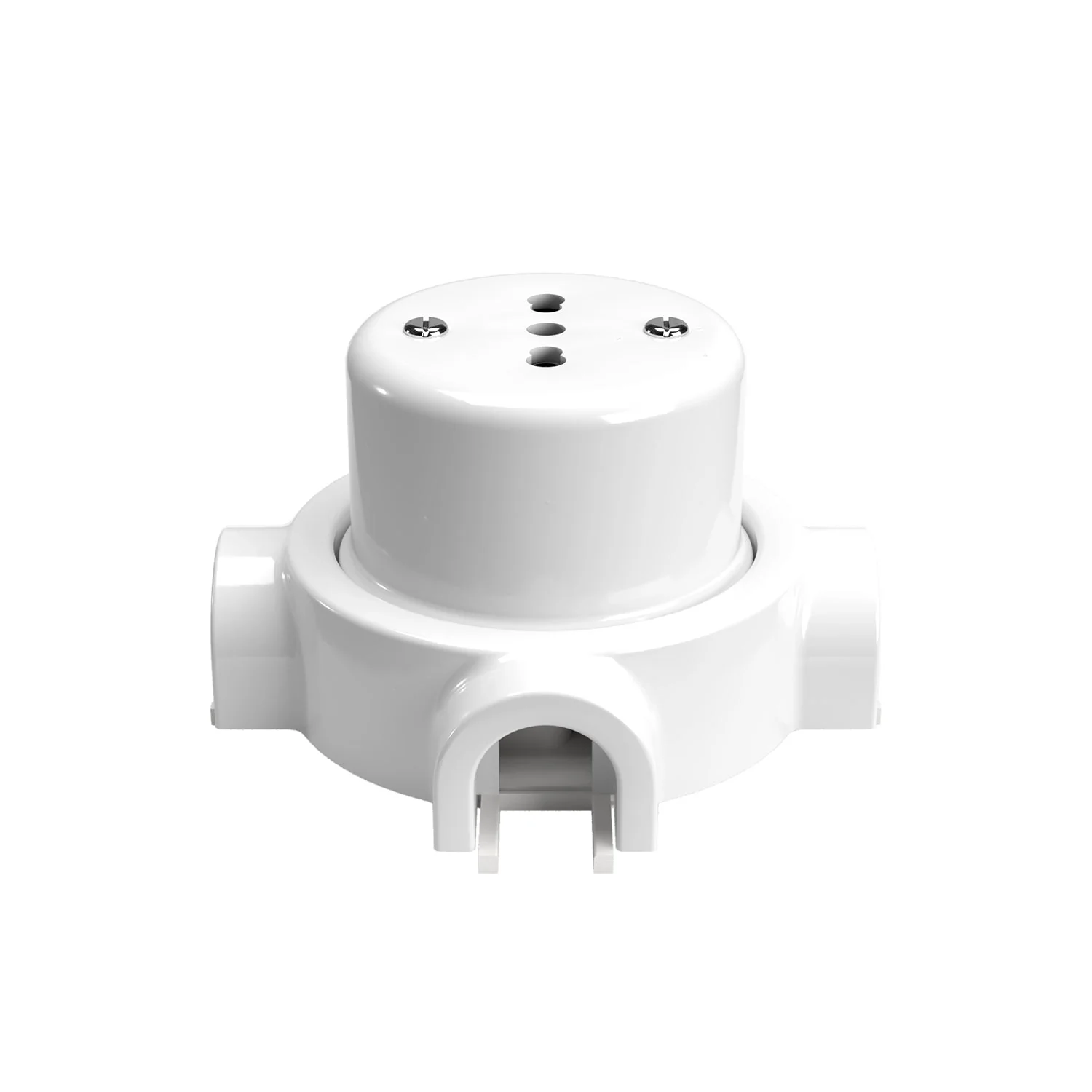 Italian bipasso wall socket kit 10/16A and base for Creative-Tubes in porcelain - White - Image 22