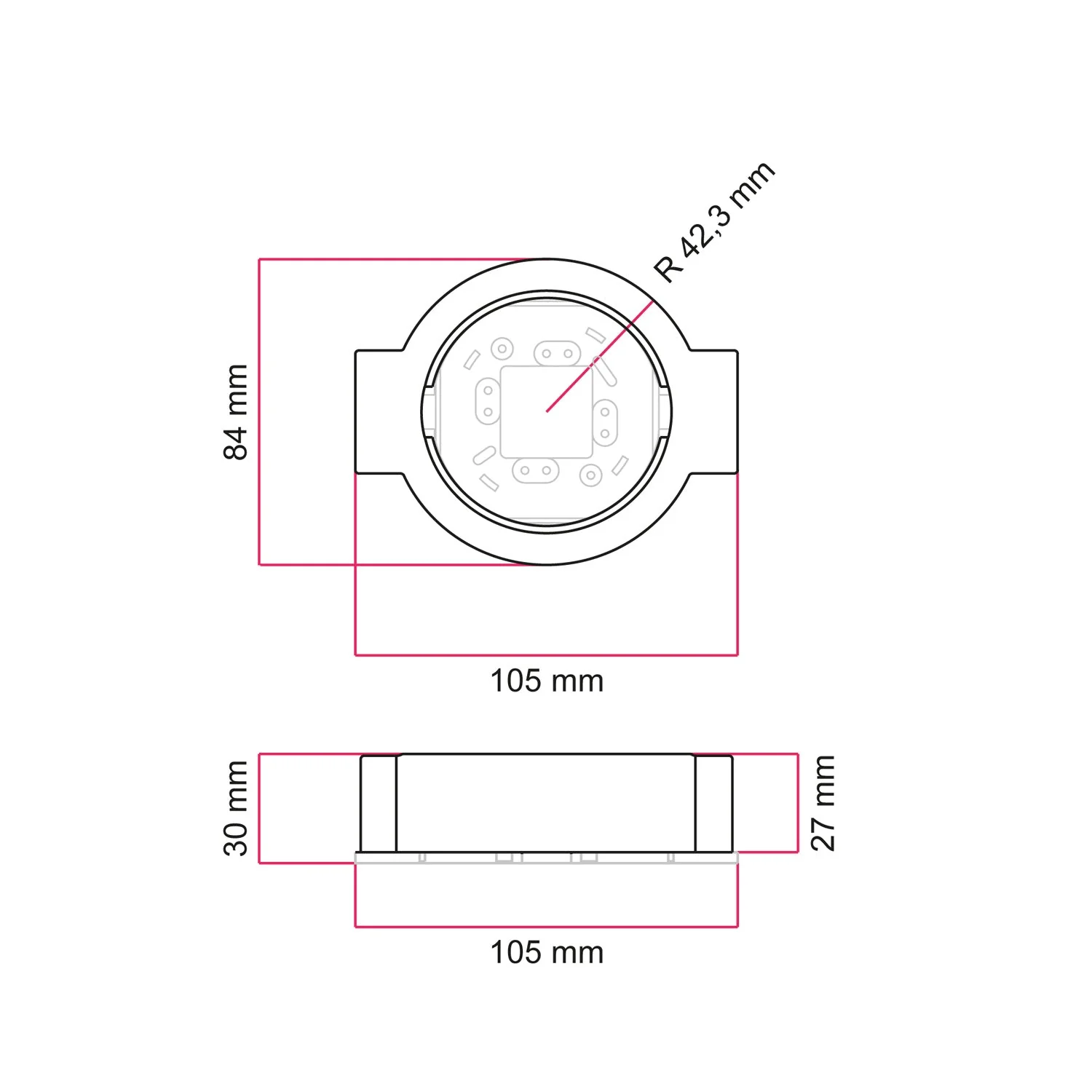 Black porcelain base for electric socket and switch/2-way switch compatible with Creative-Tubes - from 1 to 4 outputs - Image 20