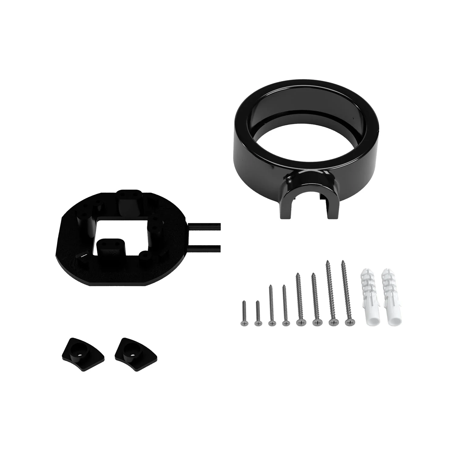 Black porcelain base for electric socket and switch/2-way switch compatible with Creative-Tubes - from 1 to 4 outputs - Image 3