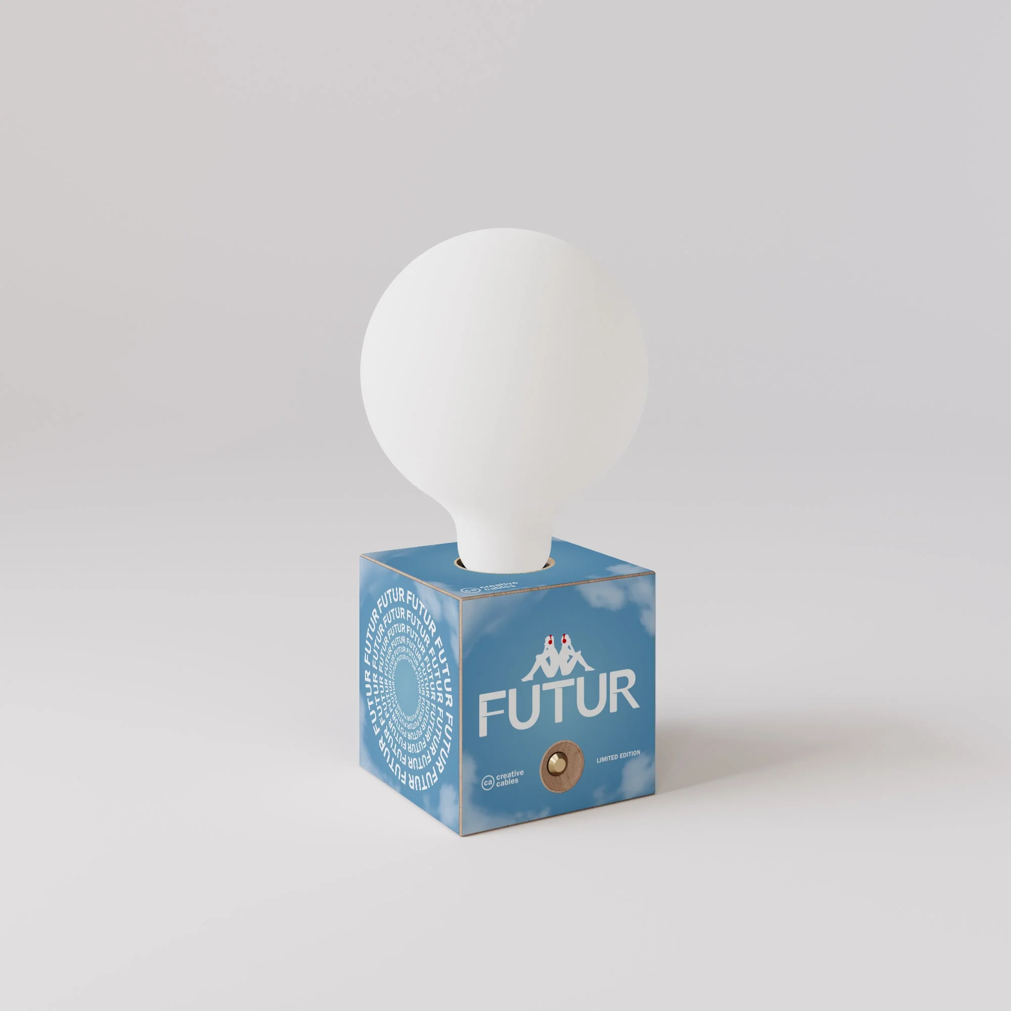 Cabless03 "Futur" battery lamp with porcelain-effect globe bulb - Futur Festival - Image 3