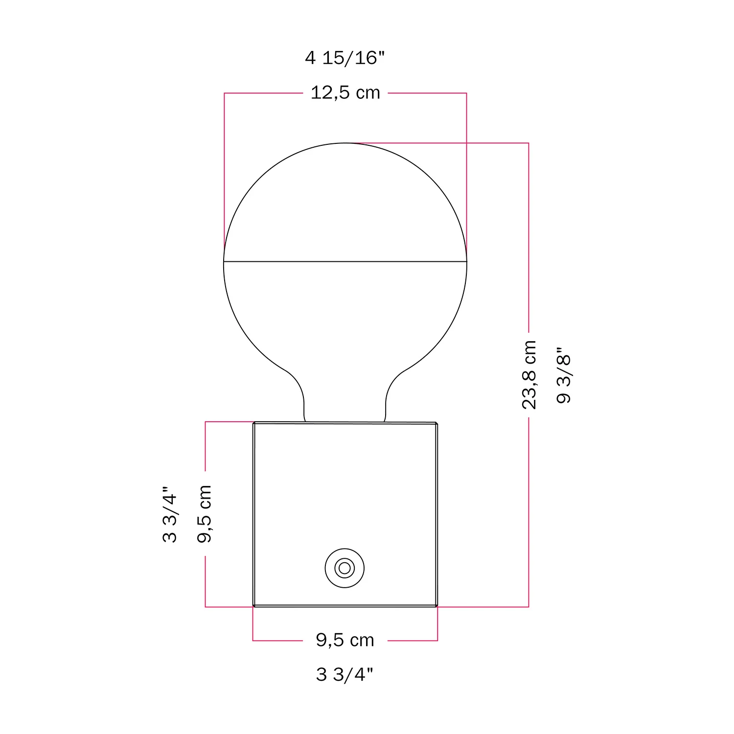 Cabless03 "Futur" battery lamp with silver half-sphere globe bulb - Futur Festival - Image 6