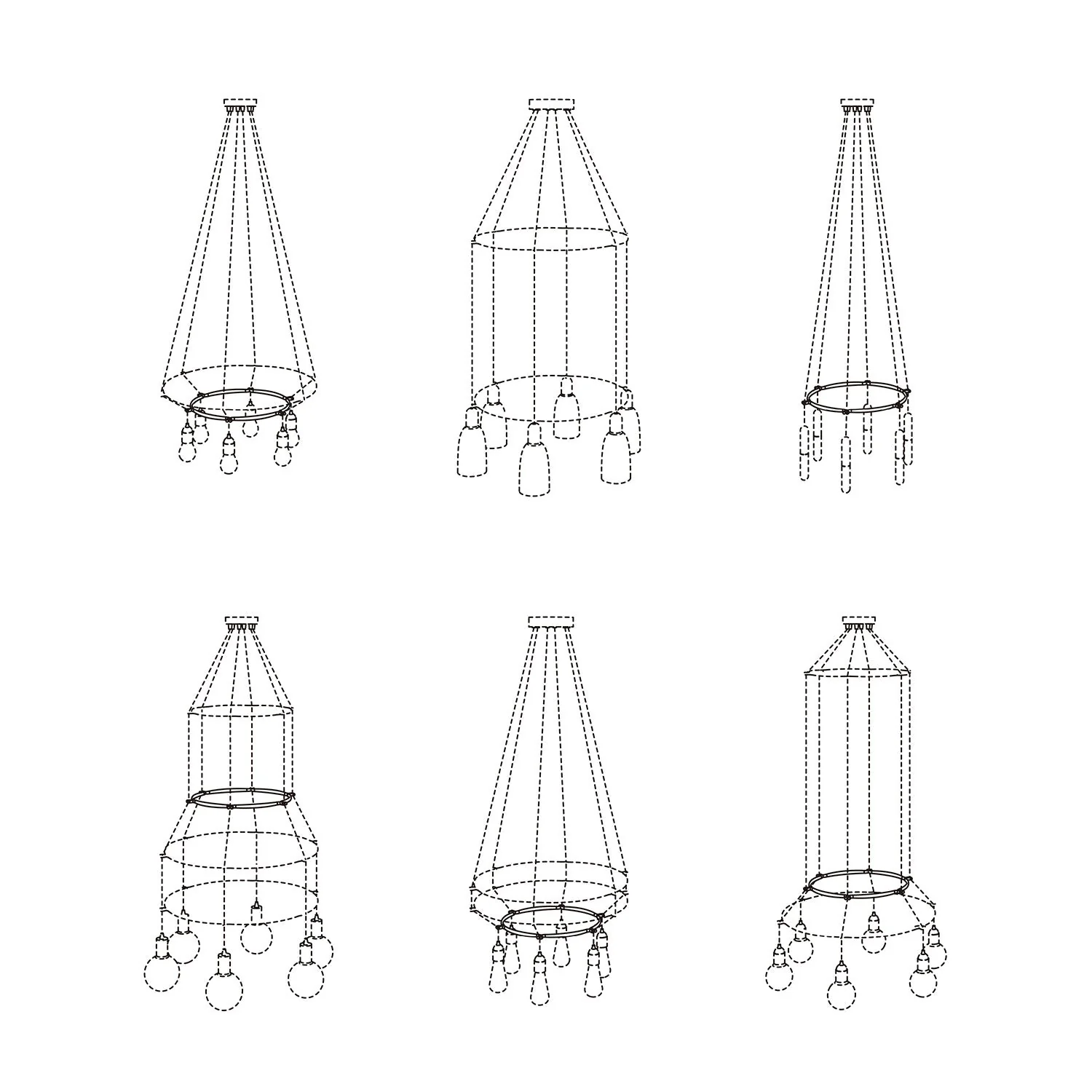 Cage Circle - Structure for chandeliers - Black - Image 5