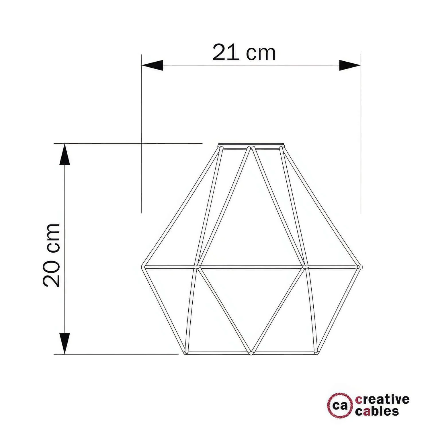 Diamond metal lampshade cage with E27 fitting - White - Image 4