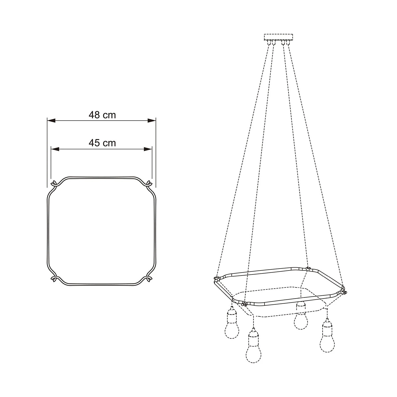 Cage Square - Structure for chandeliers - Transparent - Image 9