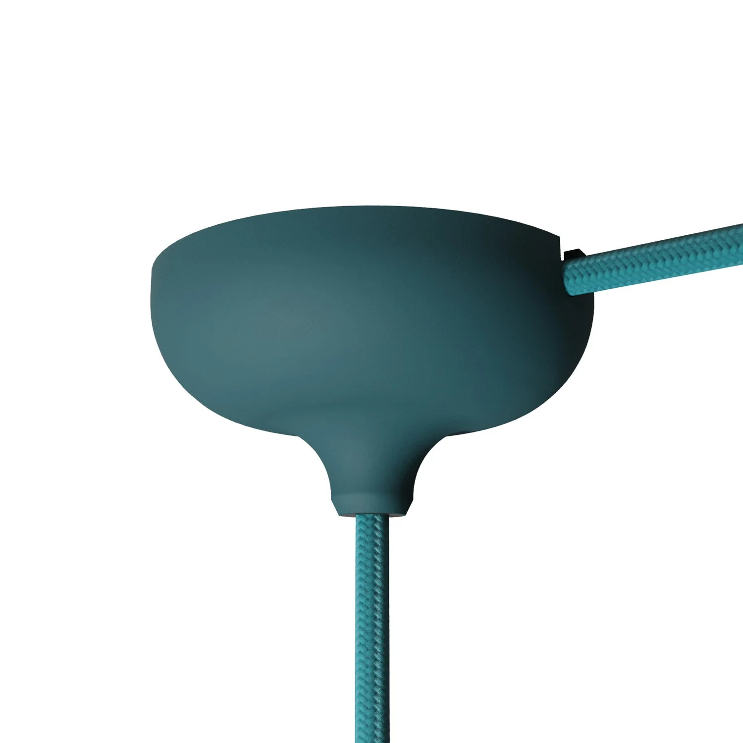 Silicone ceiling rose kit with central hole and provision for side hole - Petrol - Image 4