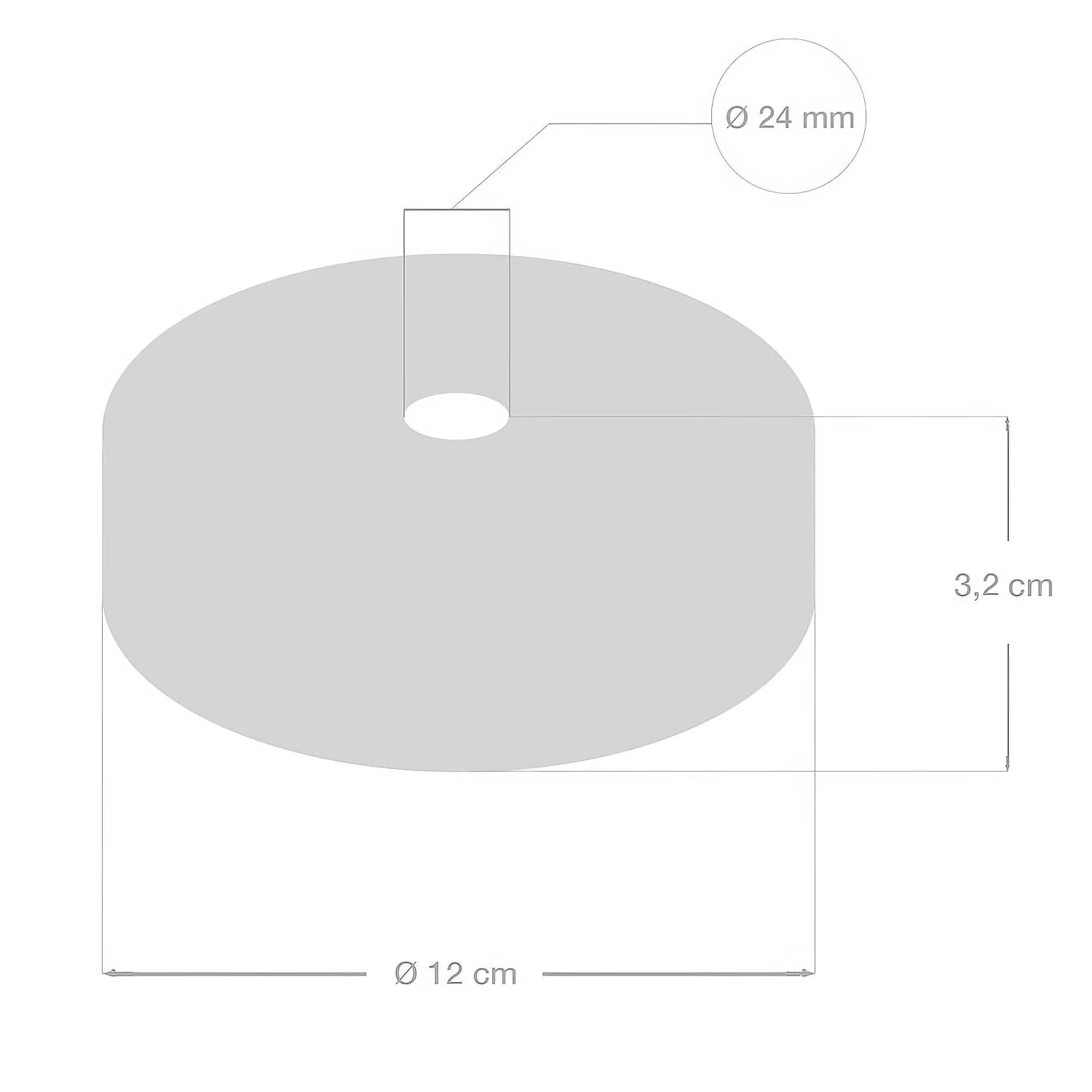 Wooden ceiling rose kit for 2XL cord - Black - Image 4