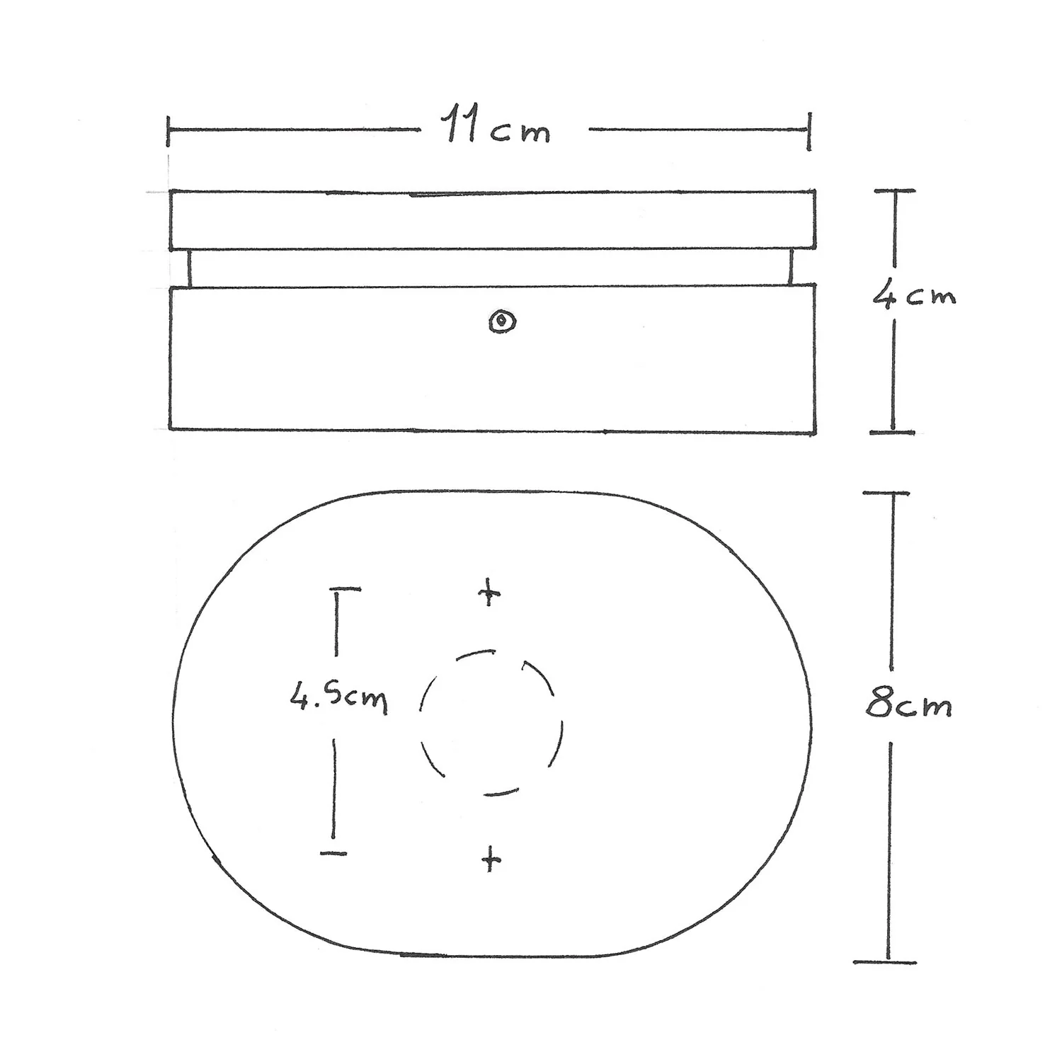 Oval ceiling rose in wood with 2 side holes for cable for string light and Filé system. Made in Italy - Black - Image 4