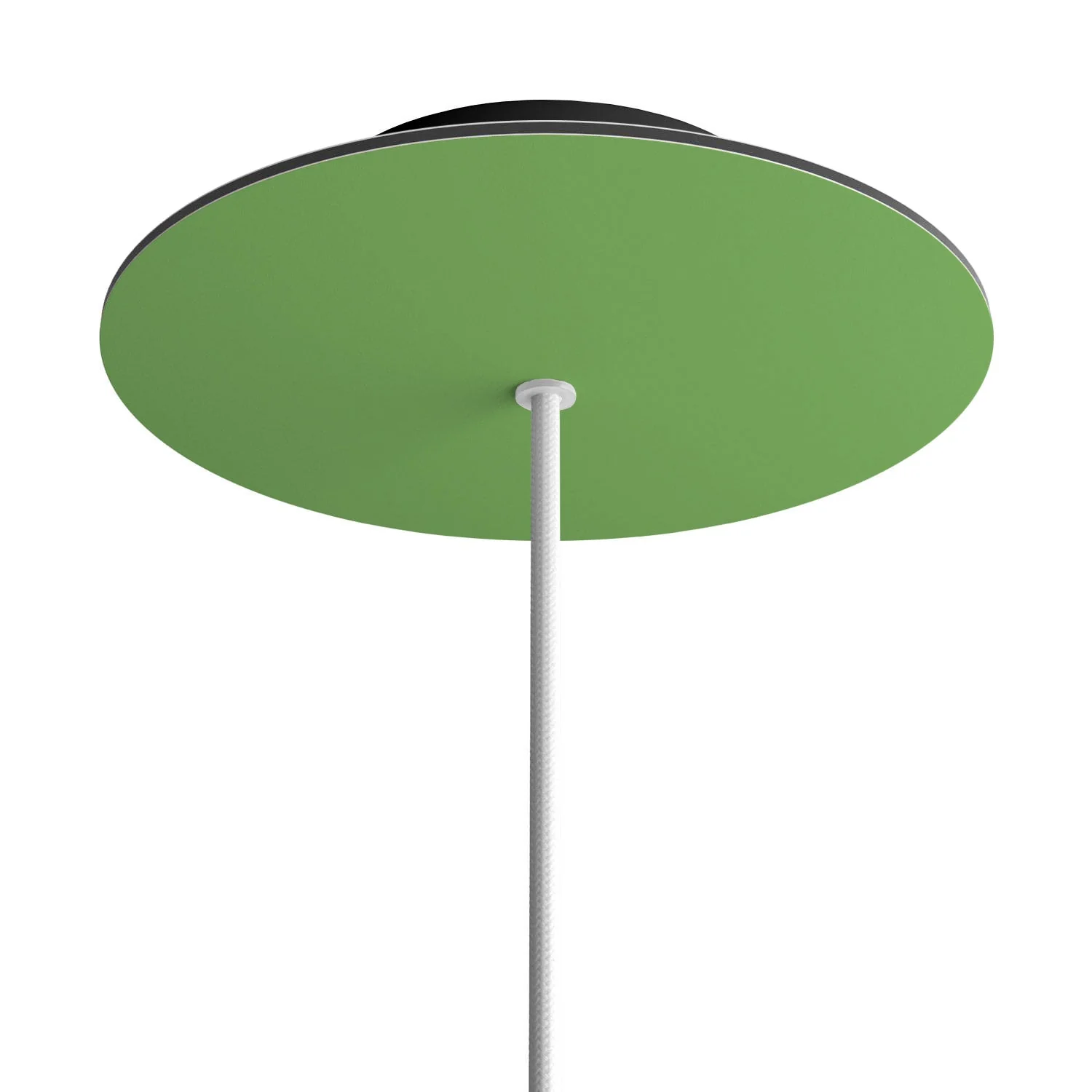 Ceiling rose Rose-One round, diameter 200 mm with 1 hole and 4 side holes - Meadow green - Image 8