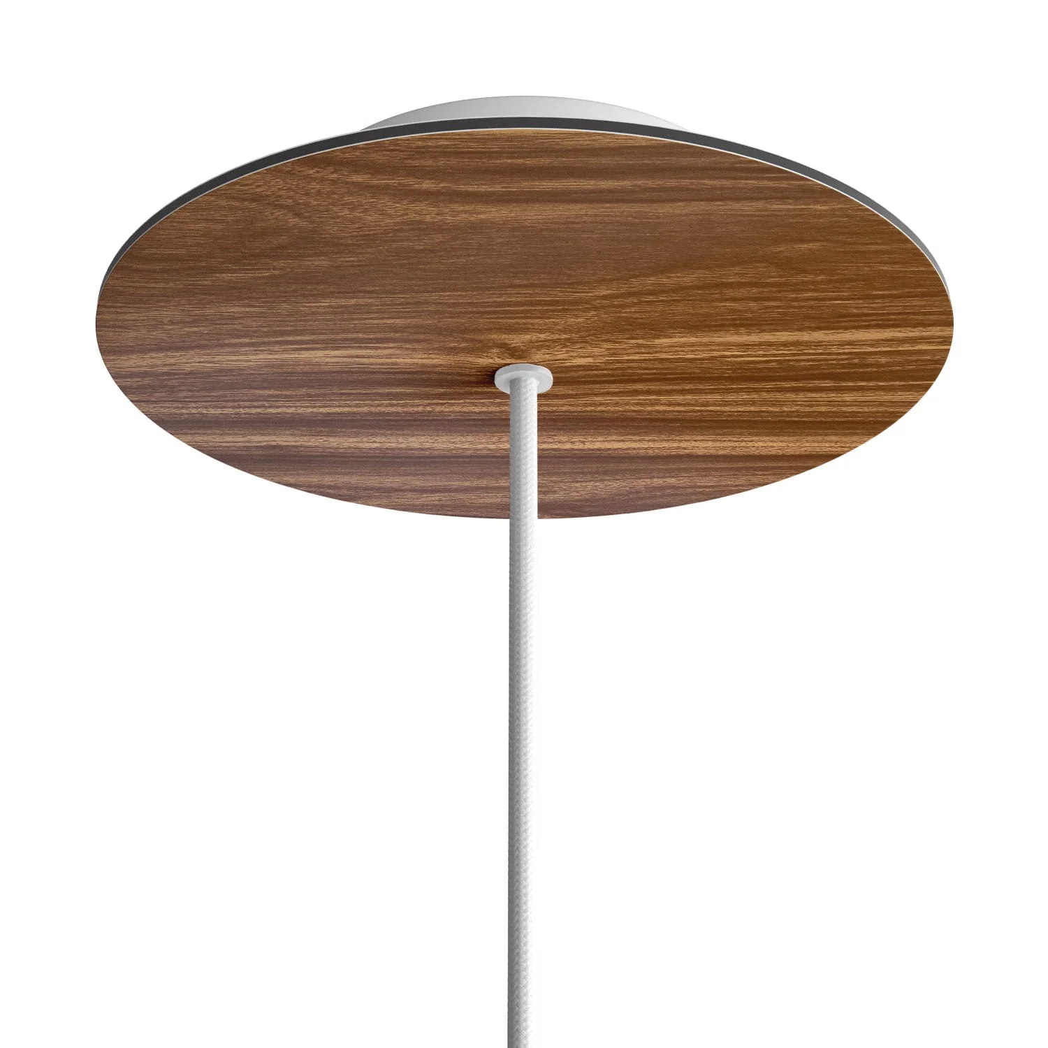 Rose-One round ceiling rose, 200 mm diameter with 1 central hole and 4 side holes - Wood