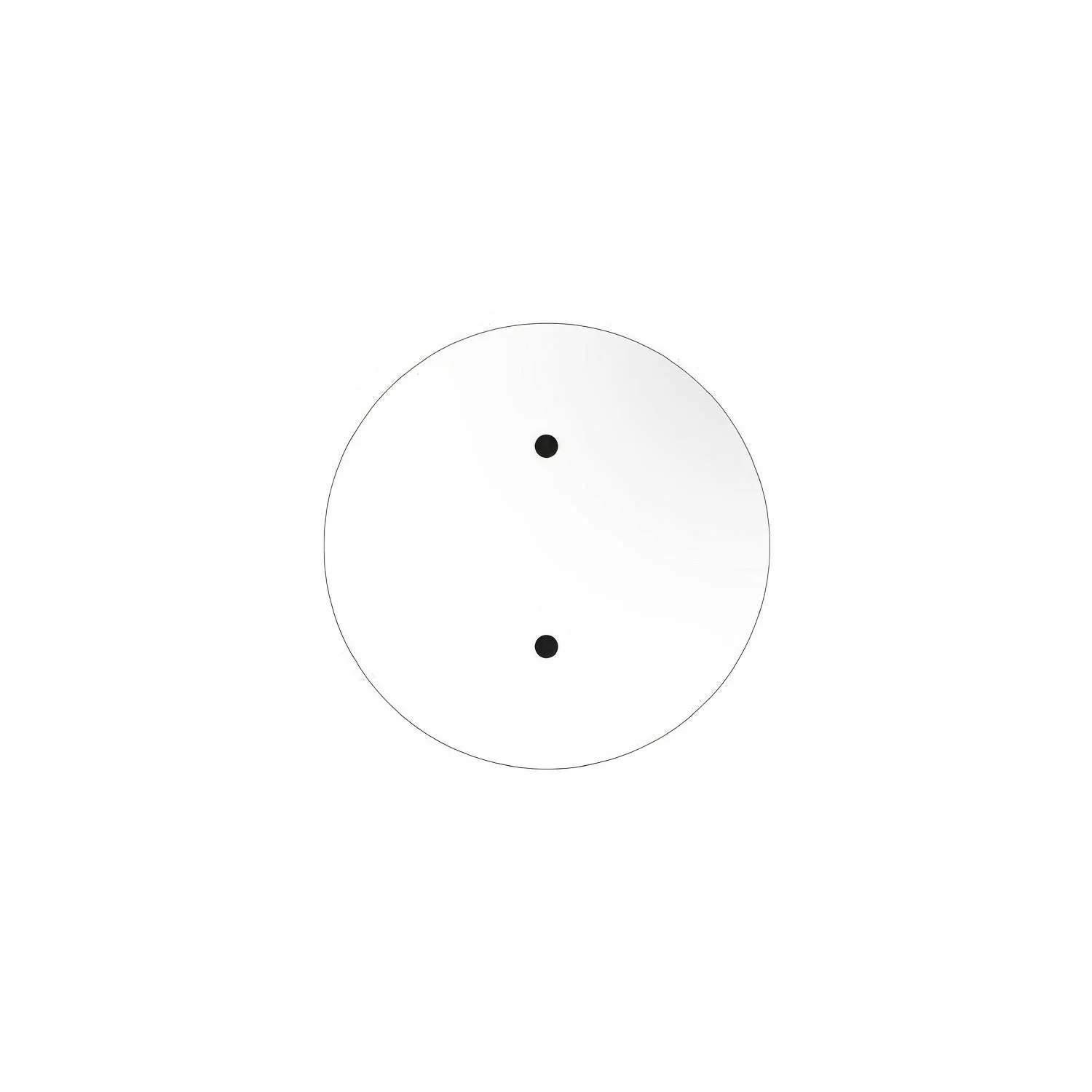 Rose-One round ceiling rose, 200 mm diameter with 2 holes and 4 side holes - Matt white - Image 3