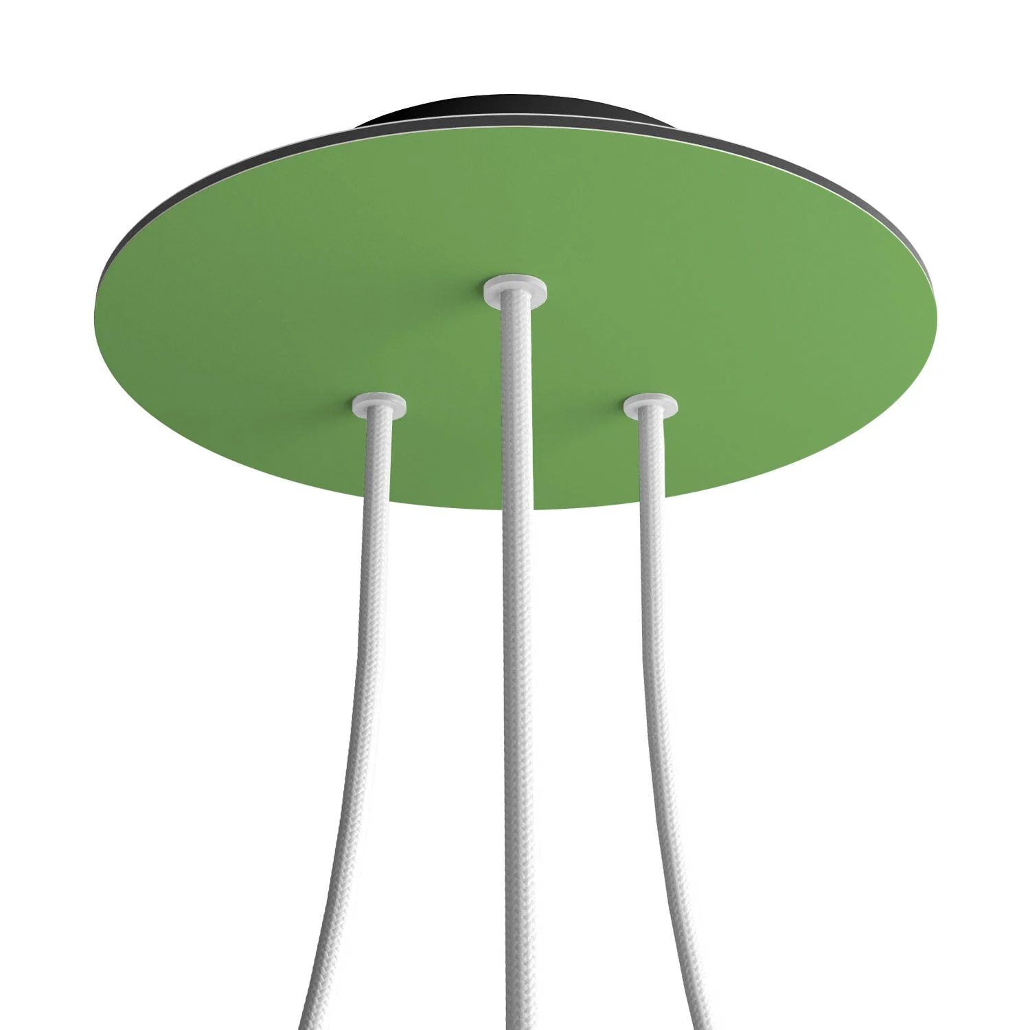 Rose-One round ceiling rose, 200 mm diameter with 3 holes and 4 side holes - Meadow green - Image 8