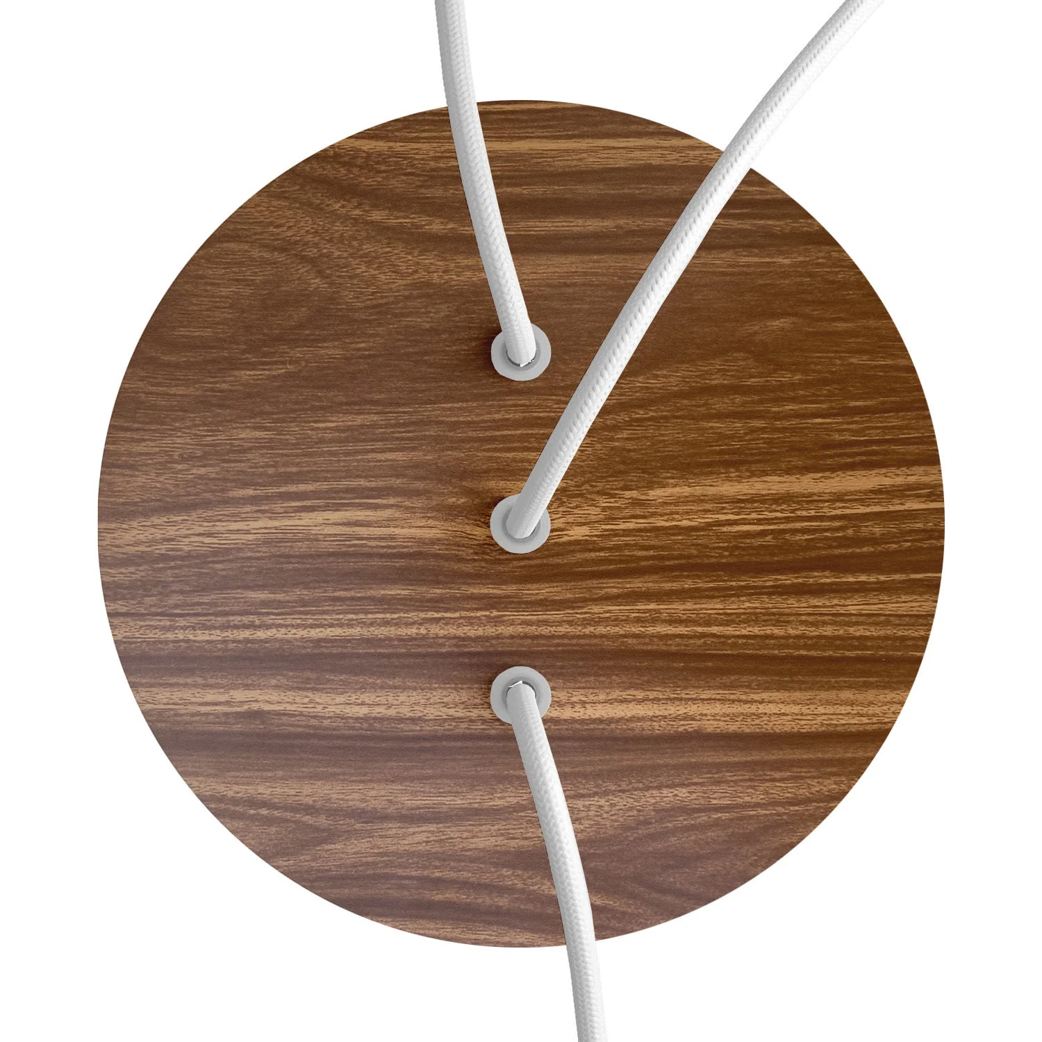Rose-One round ceiling rose, diameter 200 mm with 3 inline holes and 4 side holes - Wood - Image 2