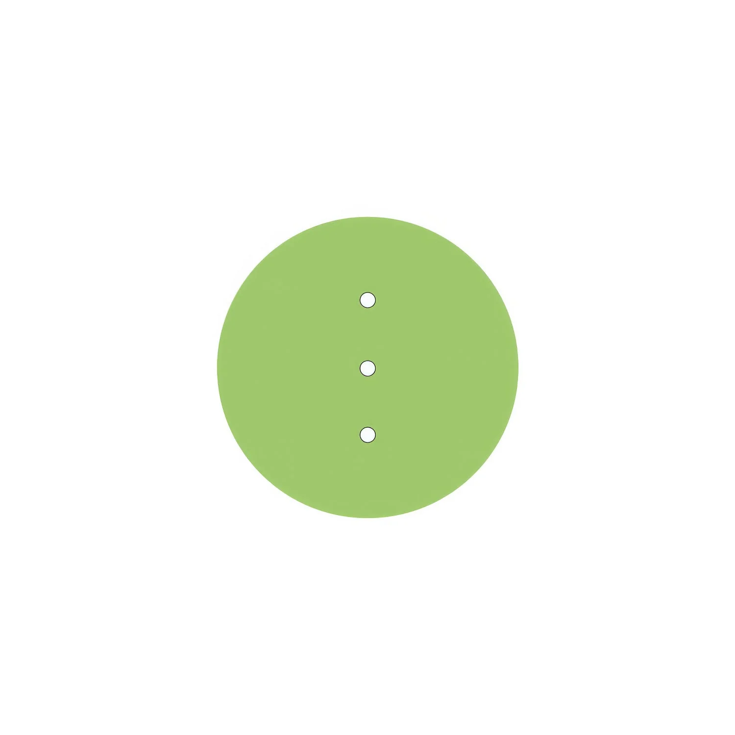 Rose-One round ceiling rose, 200 mm diameter with 3 inline holes and 4 side holes - Meadow green - Image 3