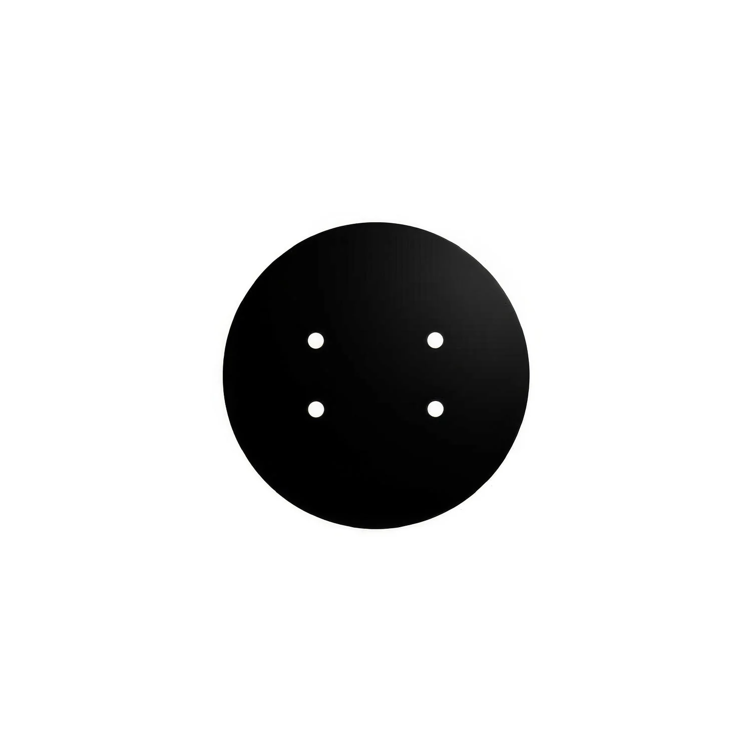 Ceiling rose Rose-One round, diameter 200 mm with 4 holes and 4 side holes - Matt black - Image 3