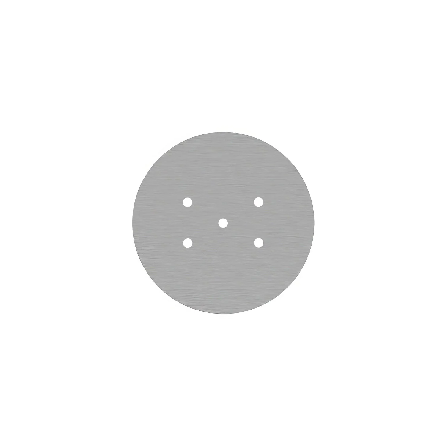 Rose-One round ceiling rose, 200 mm diameter with 5 holes and 4 side holes - Satin steel Dibond - Image 3