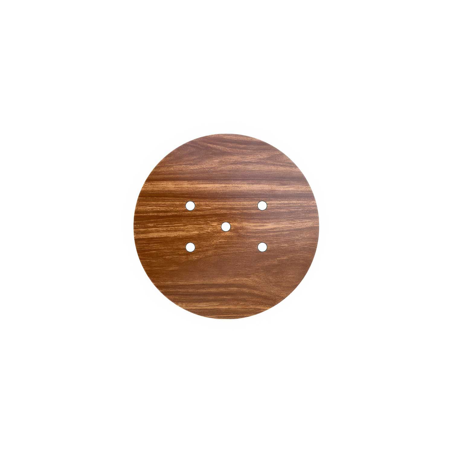 Rose-One round ceiling rose, 200 mm diameter with 5 holes and 4 side holes - Wood - Image 3