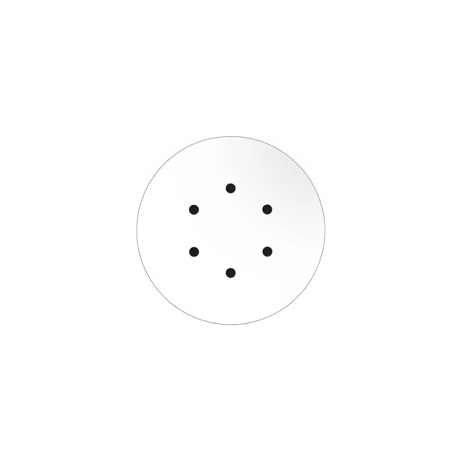 Ceiling rose Rose-One round, 200 mm diameter with 6 holes and 4 side holes - Matt white - Image 3