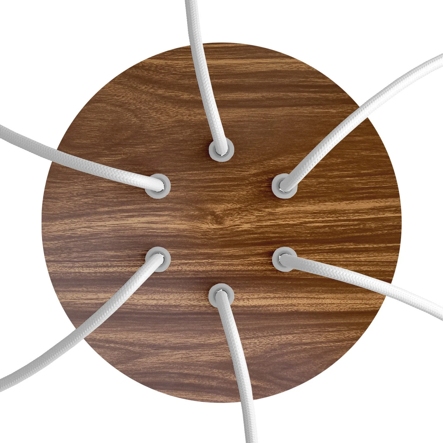 Rose-One round ceiling rose, 200 mm diameter with 6 holes and 4 side holes - Wood - Image 2