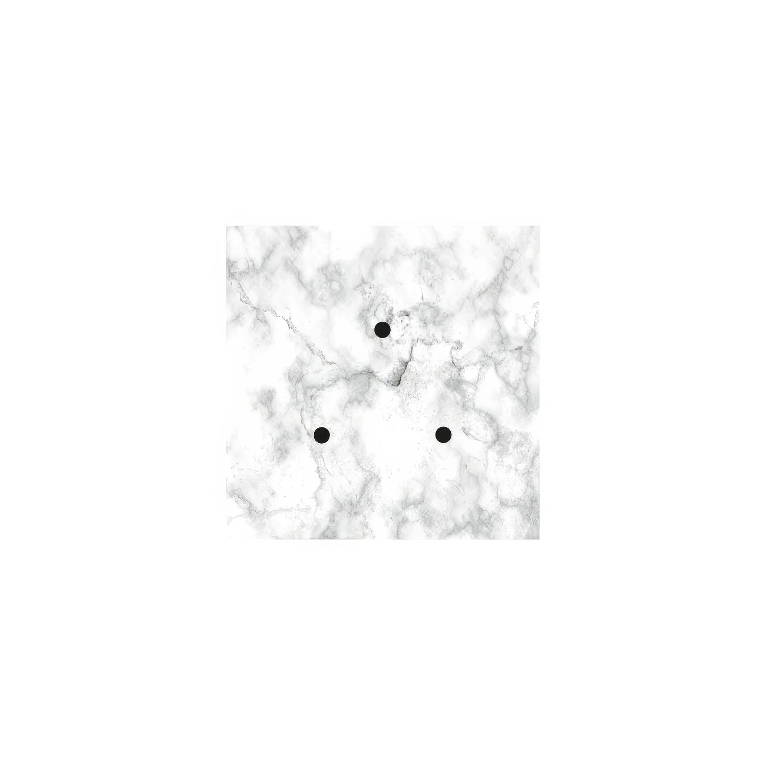 Ceiling rose Rose-One square, 200 mm with 3 holes and 4 side holes - Carrara marble - Image 3