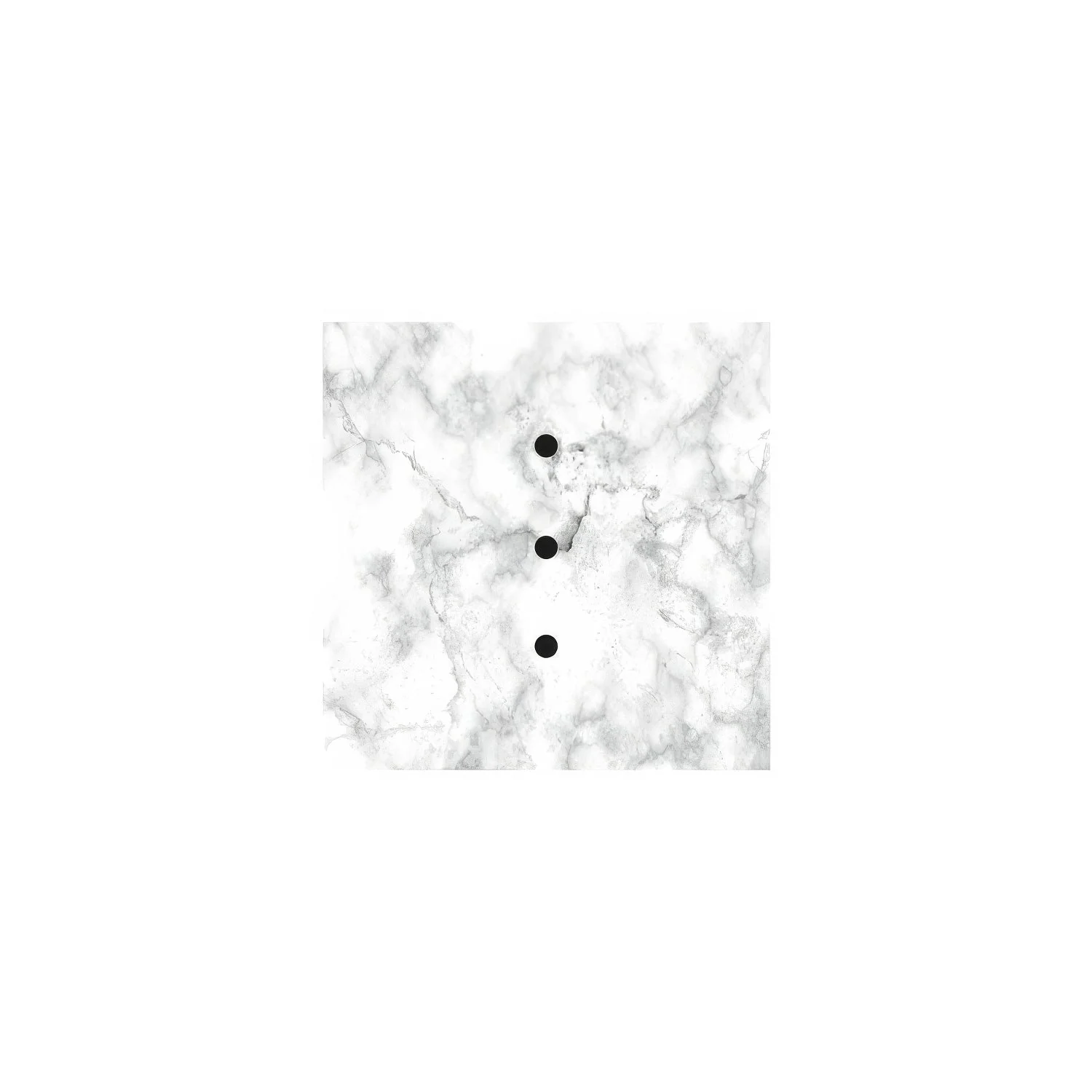 Rose-One square ceiling rose, 200 mm with 3 inline holes and 4 side holes - Carrara marble - Image 3