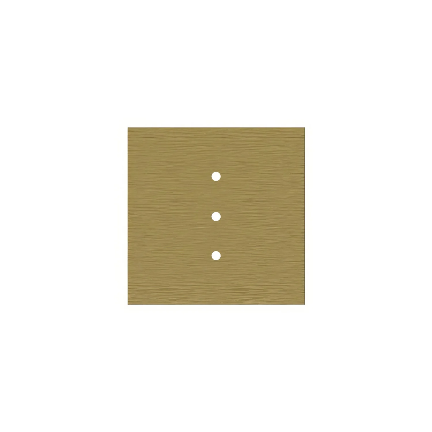 Rose-One square ceiling rose, 200 mm with 3 inline holes and 4 side holes - Satin brass Dibond - Image 3