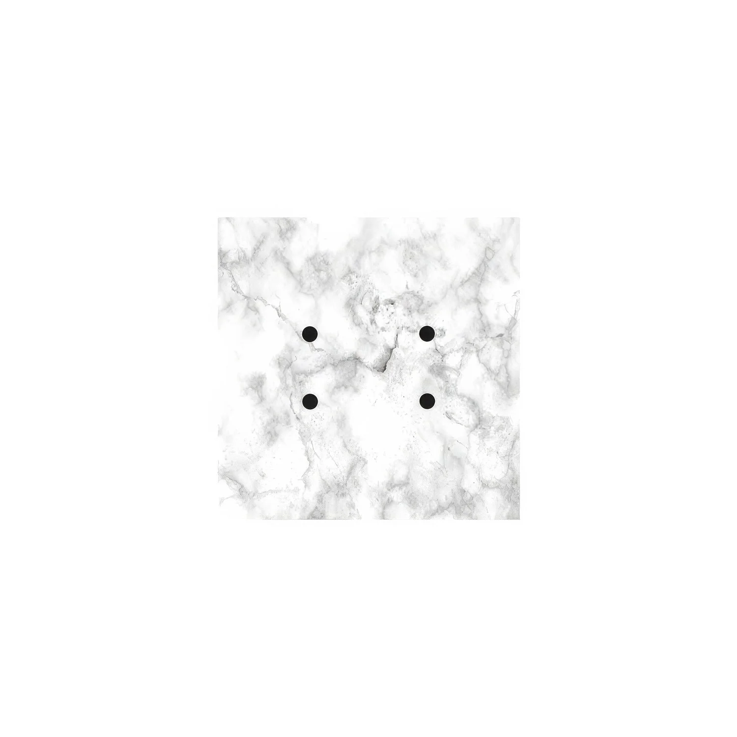 Rose-One square ceiling rose, 200 mm with 4 holes and 4 side holes - Carrara Marble - Image 3