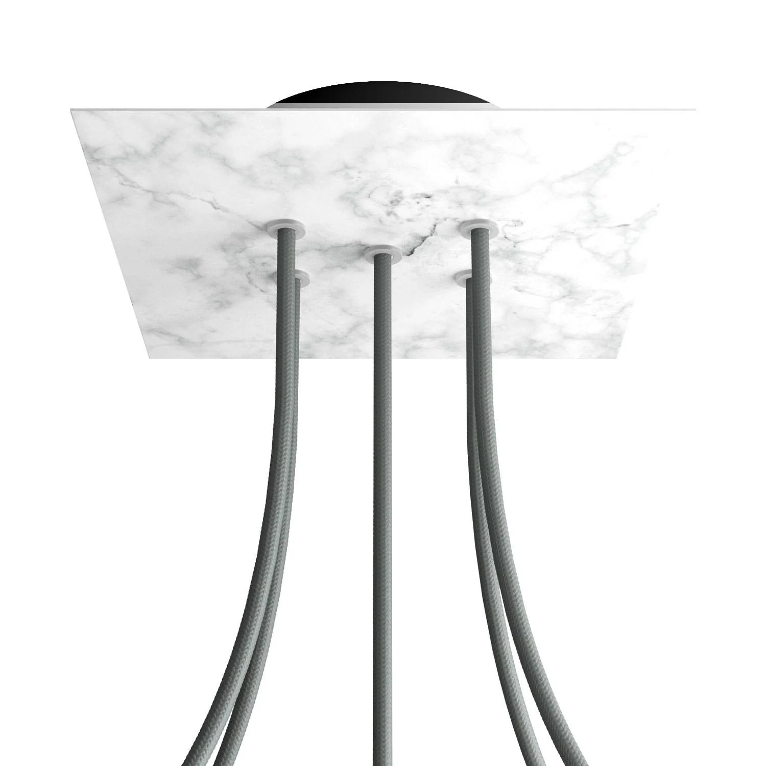 Rose-One square ceiling rose, 200 mm with 5 holes and 4 side holes - Carrara marble - Image 8