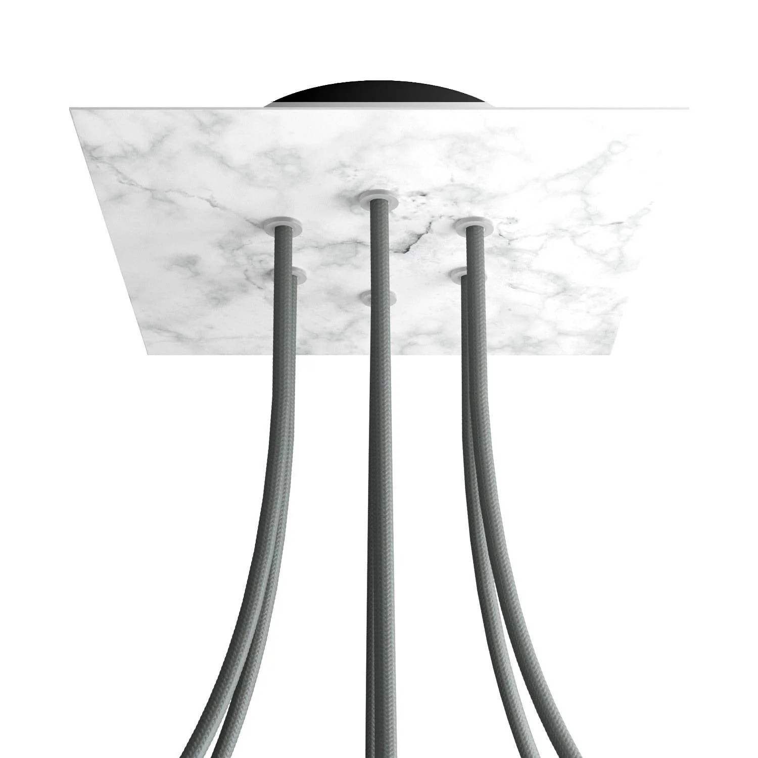 Rose-One square ceiling rose, 200 mm with 6 holes and 4 side holes - Carrara Marble - Image 8