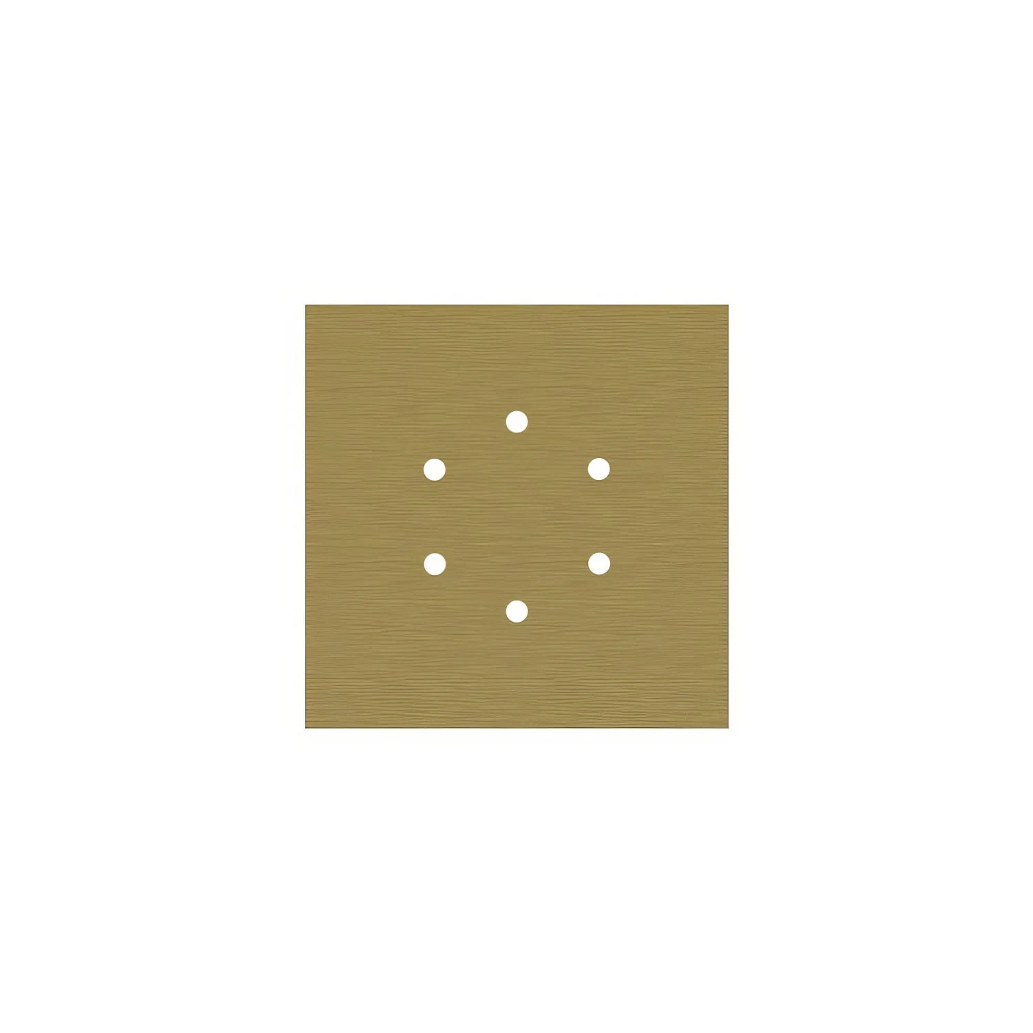 Rose-One square ceiling rose, 200 mm with 6 holes and 4 side holes - Satin brass Dibond - Image 3