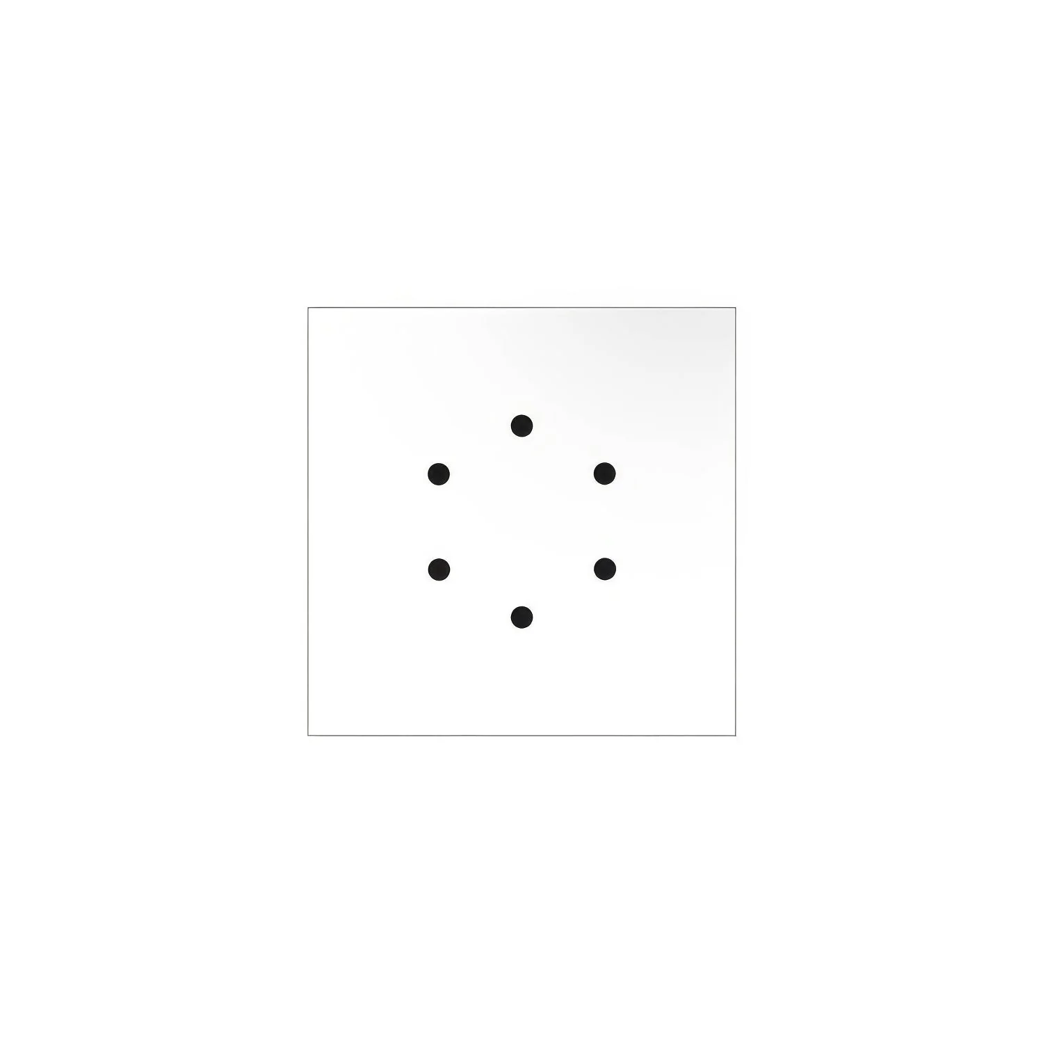 Rose-One square ceiling rose, 200 mm with 6 holes and 4 side holes – Matt white - Image 3