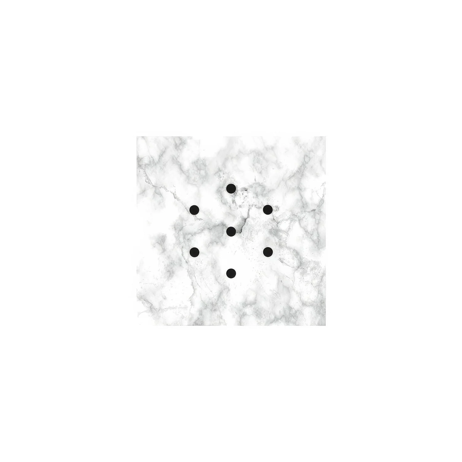 Rose-One square ceiling rose, 200 mm with 7 holes and 4 side holes - Carrara Marble - Image 3