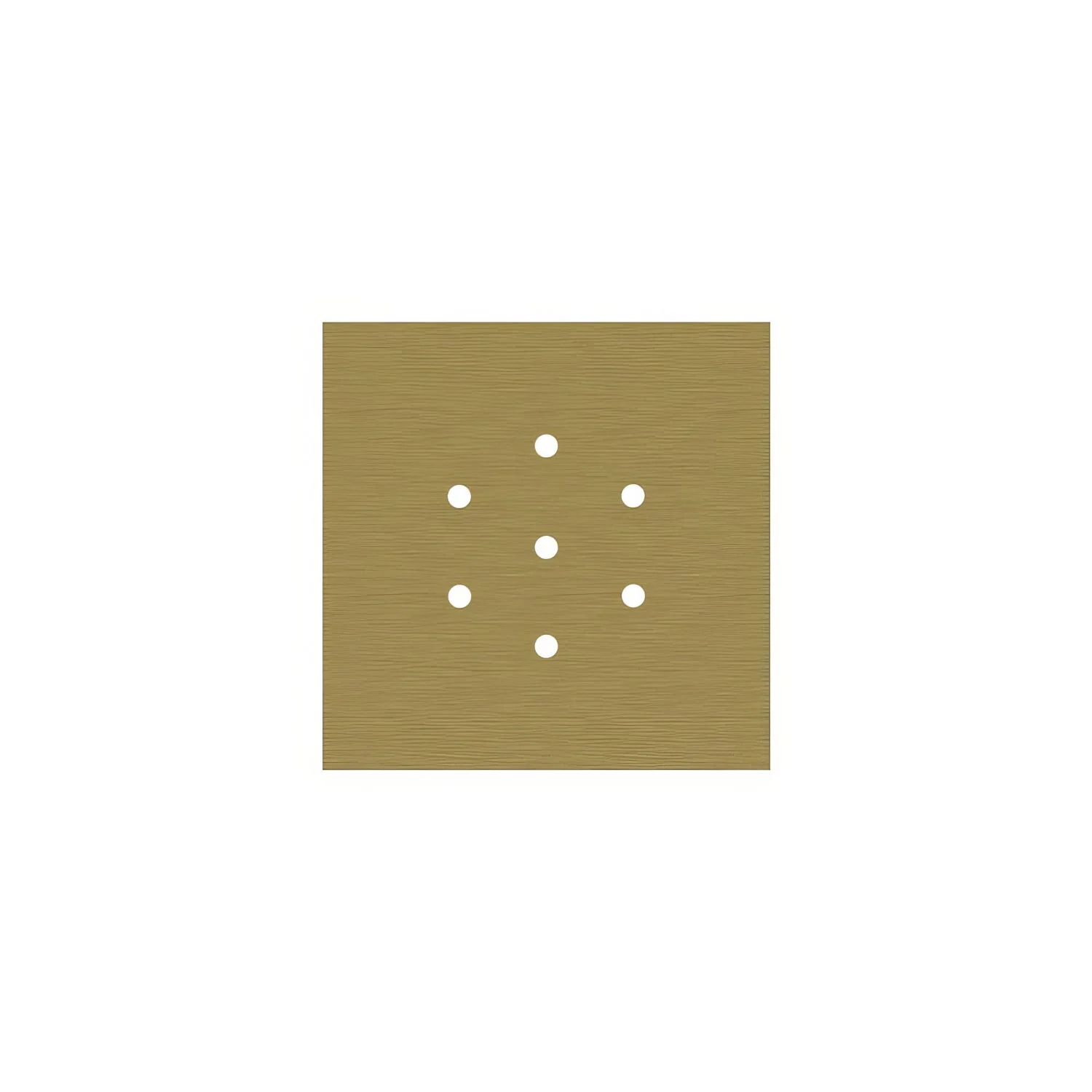 Rose-One square ceiling rose, 200 mm with 7 holes and 4 side holes - Satin brass Dibond - Image 3
