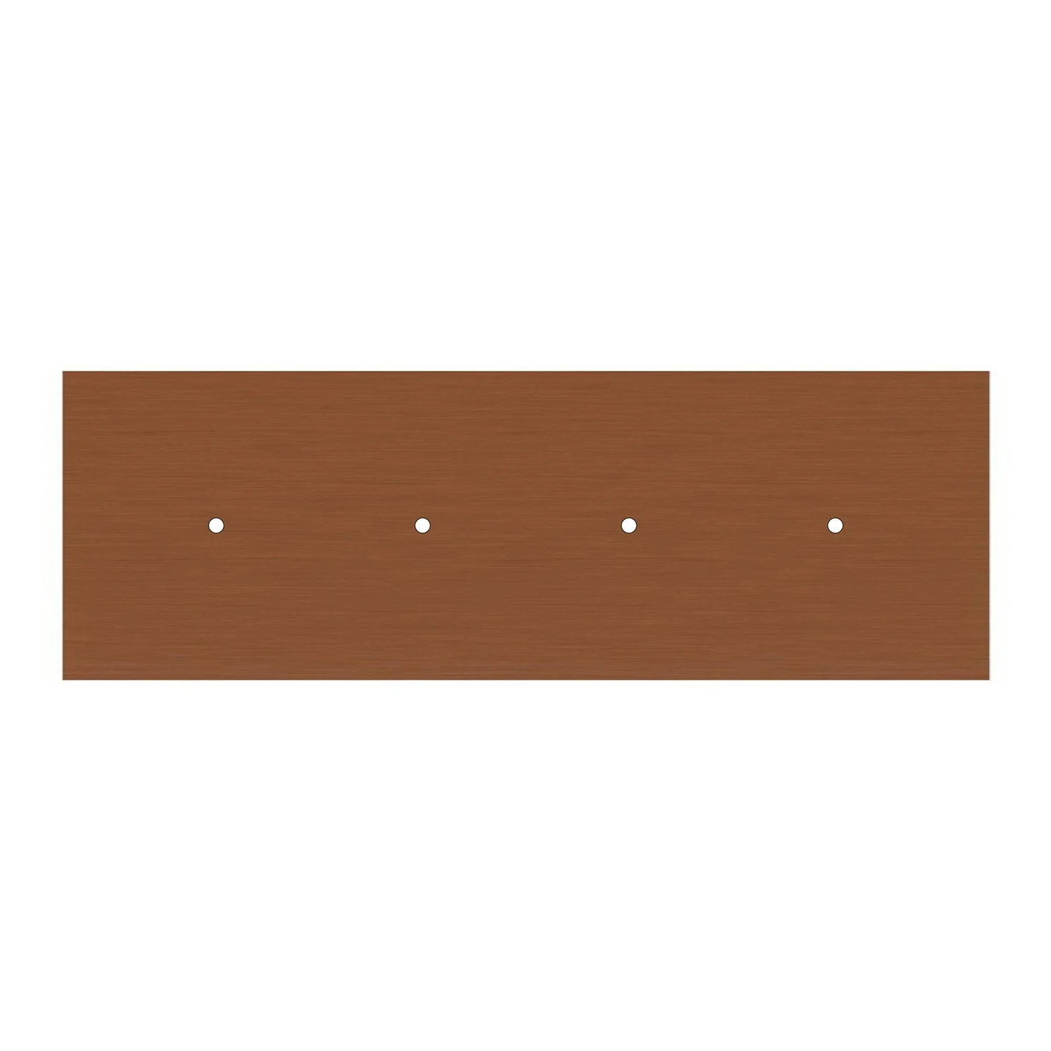 XXL Rose-One rectangular ceiling rose with 4 inline holes and 6 side holes, dimensions 675 x 225 mm - Satin copper Dibond - Image 3