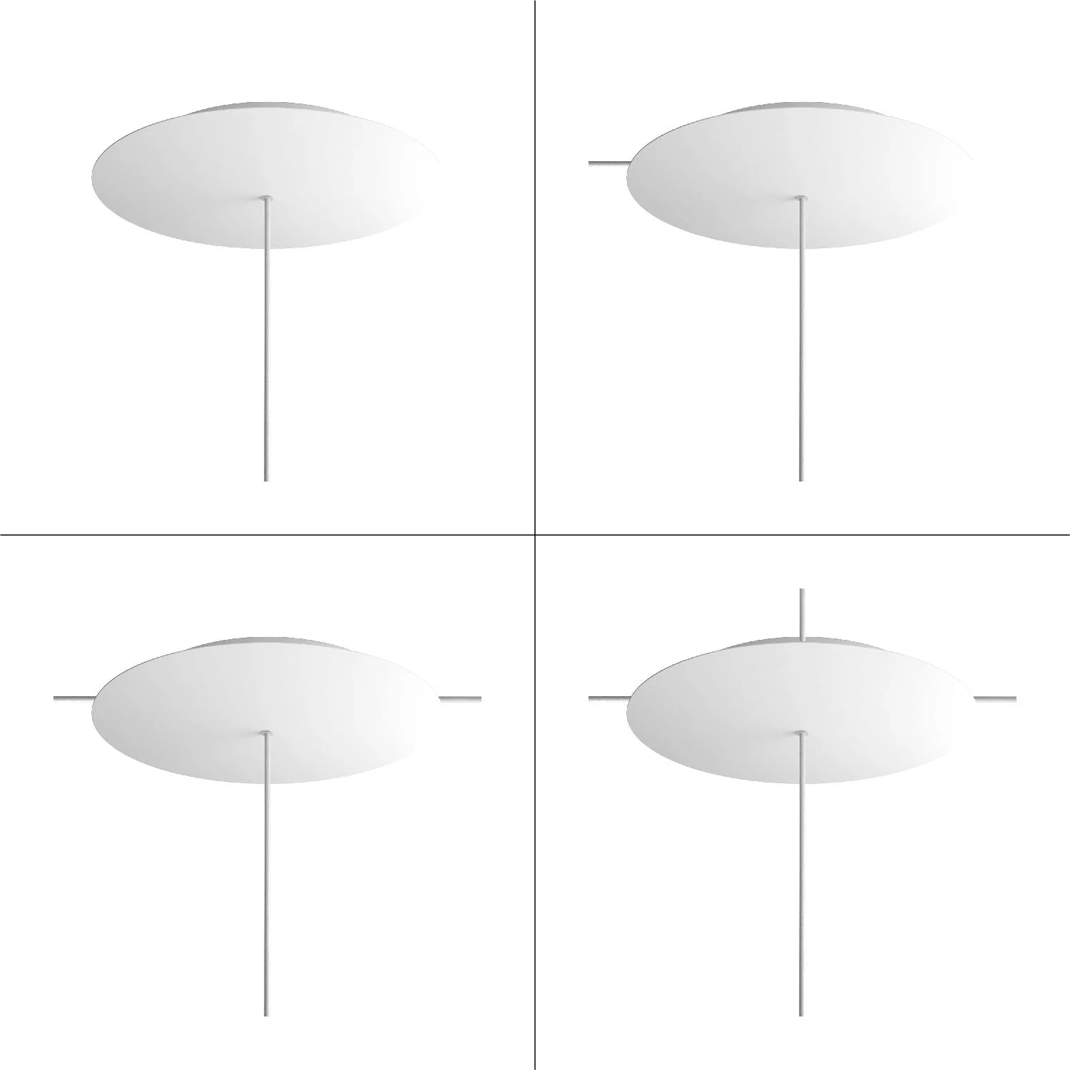 XXL Rose-One round ceiling rose, diameter 400 mm with 1 hole and 4 side holes - Wood - Image 4