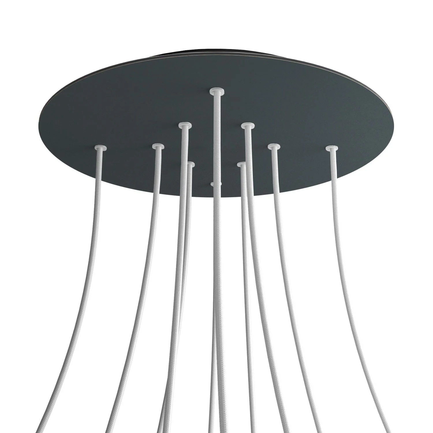 XXL Rose-One round ceiling rose, diameter 400 mm with 10 holes and 4 side holes – Anthracite - Image 8
