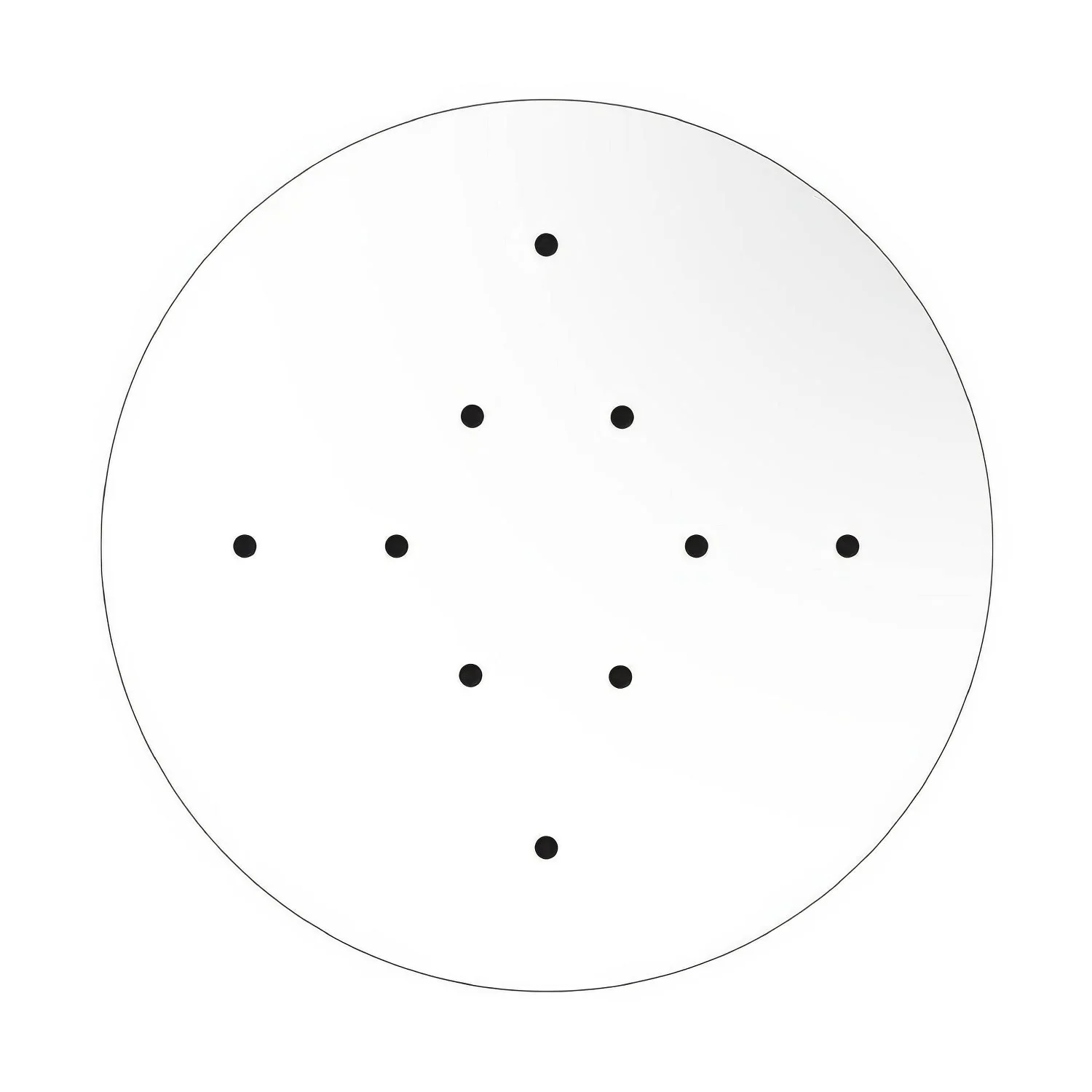 XXL Rose-One round ceiling rose, diameter 400 mm with 10 holes and 4 side holes - Matt white - Image 3