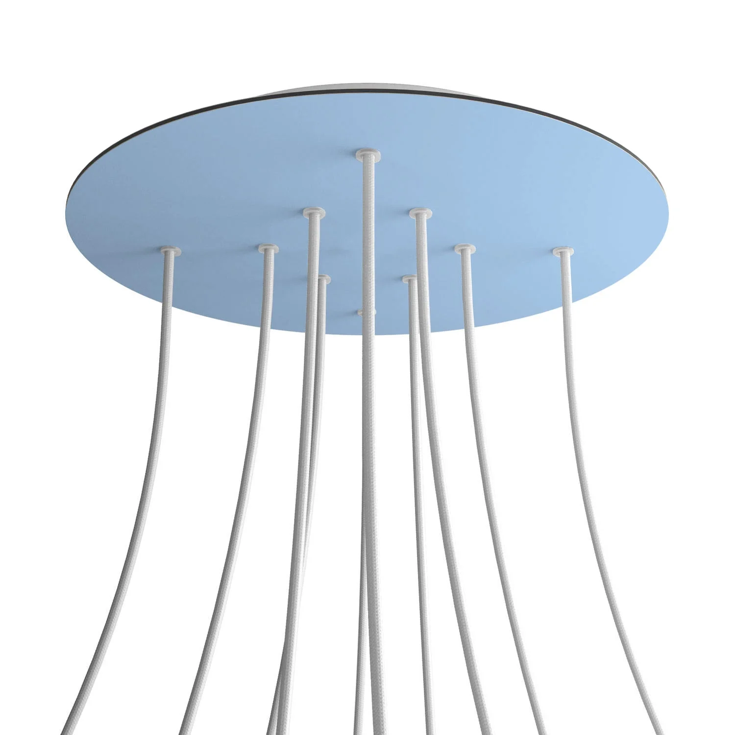 XXL Rose-One round ceiling rose, 400 mm diameter with 10 holes and 4 side holes - Powder blue