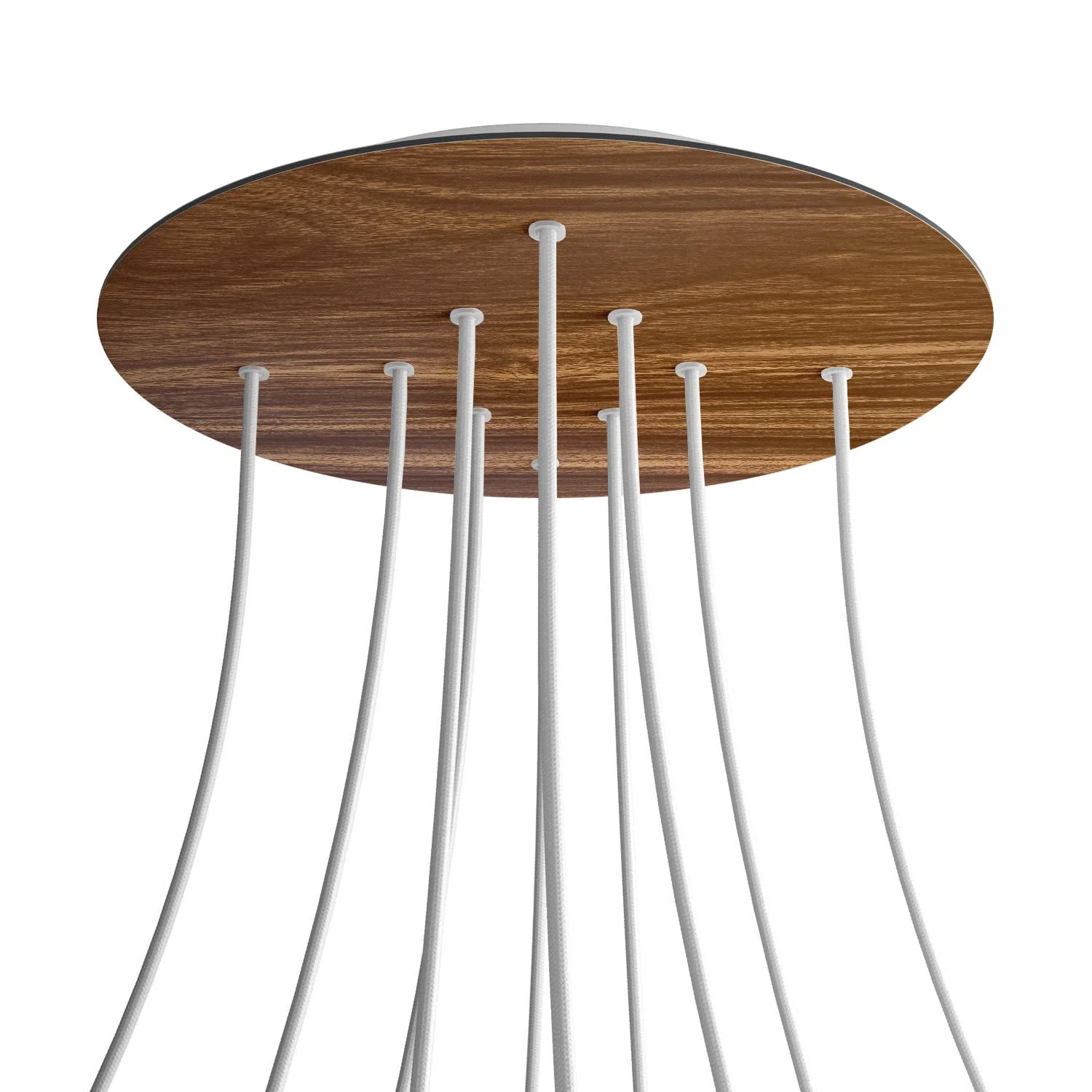 XXL Rose-One round ceiling rose, 400 mm diameter with 10 holes and 4 side holes - Wood