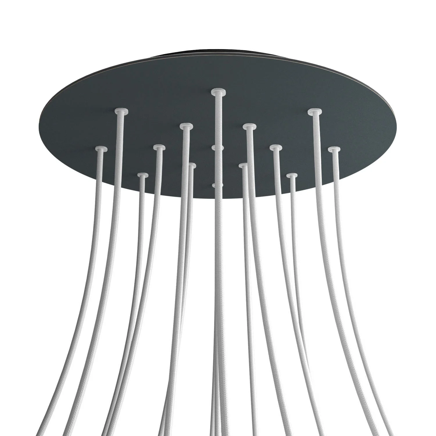 XXL Rose-One round ceiling rose, 400 mm diameter with 15 holes and 4 side holes - Anthracite - Image 8