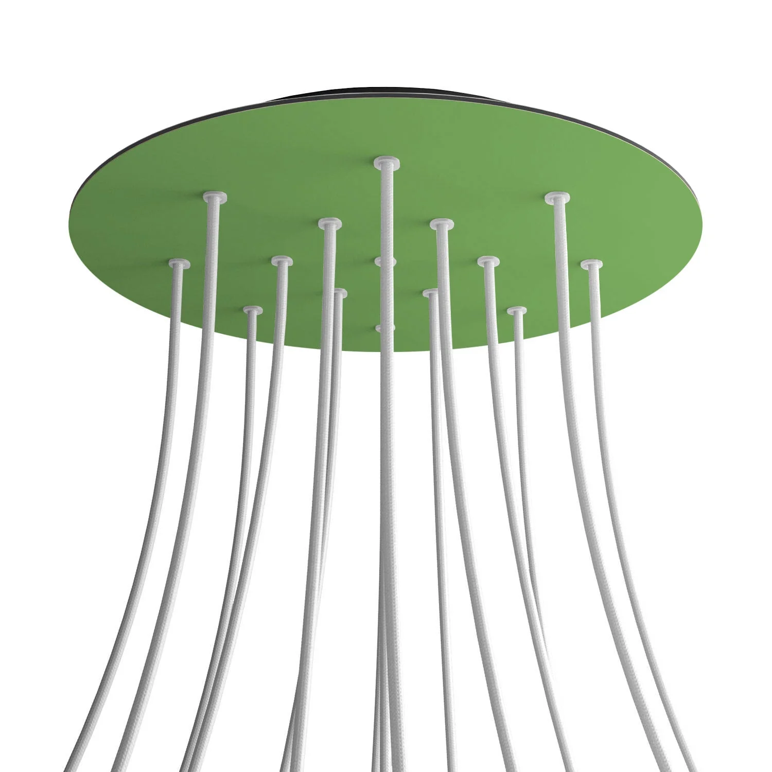 Ceiling rose XXL Rose-One round, 400 mm diameter with 15 holes and 4 side holes - Meadow green - Image 8