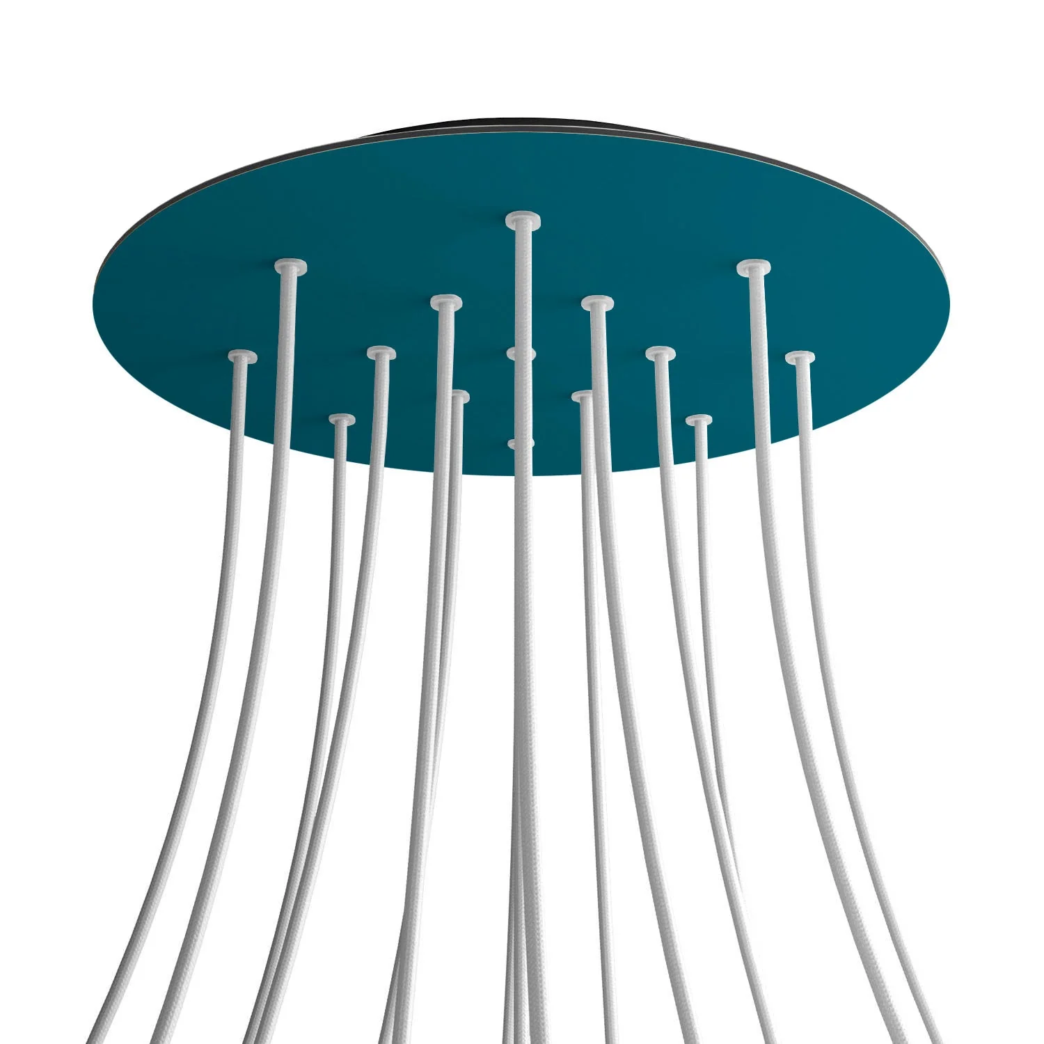 XXL Rose-One round ceiling rose, diameter 400 mm with 15 holes and 4 side holes - Petrol Blue - Image 8