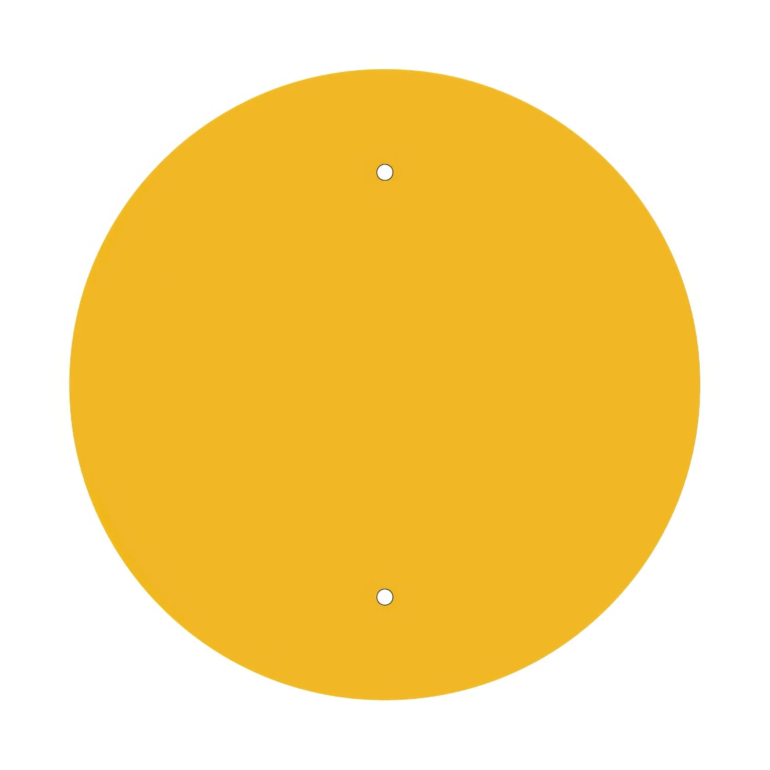 XXL round Ceiling rose Rose-One, diameter 400 mm with 2 holes and 4 side holes - Mustard - Image 3