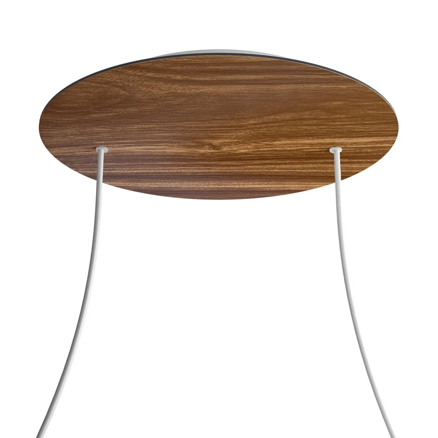 XXL round ceiling rose Rose-One, 400 mm diameter with 2 holes and 4 side holes - Wood